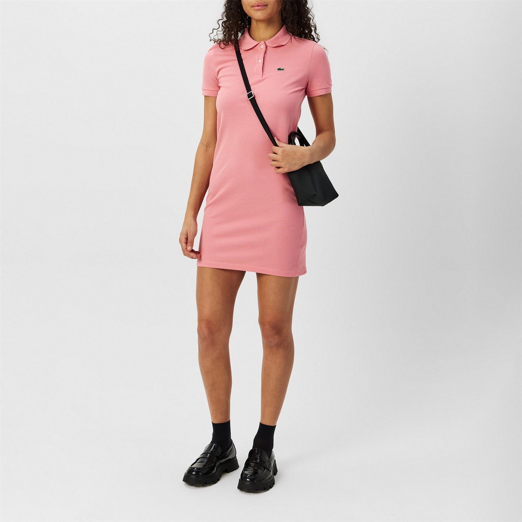 Lacoste Ef7767 Collared Neck Knee Length T-Shirt Dress