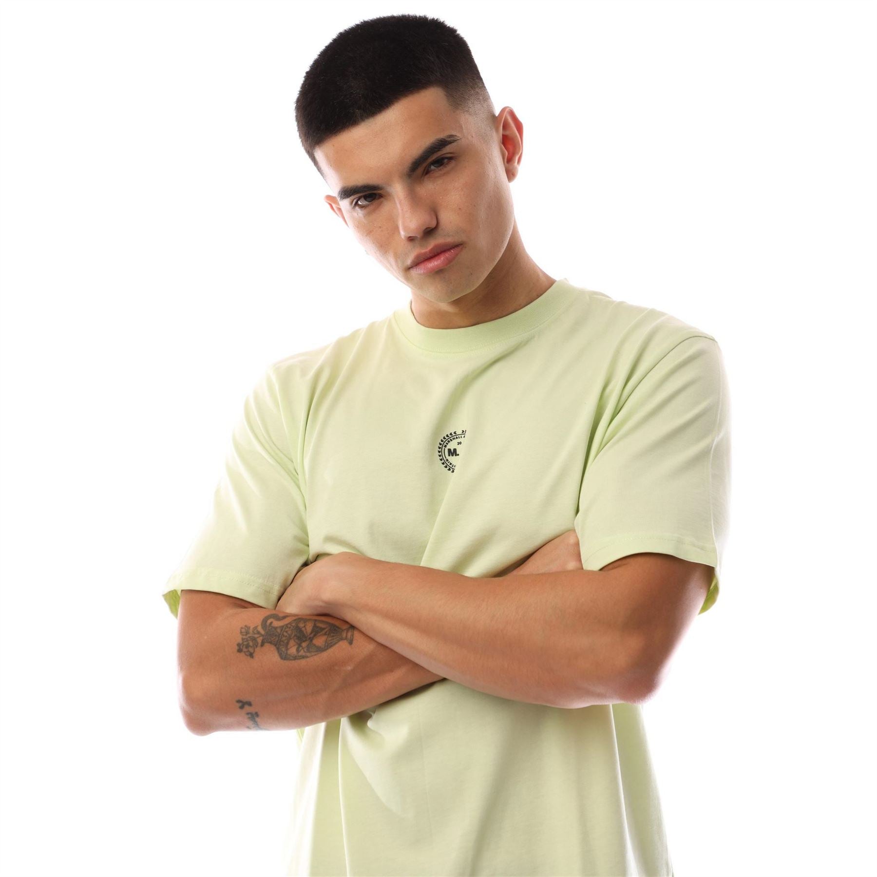 Marshall Artist Crew Neck Ribbed Collar Short Sleeve Jersey T-Shirt