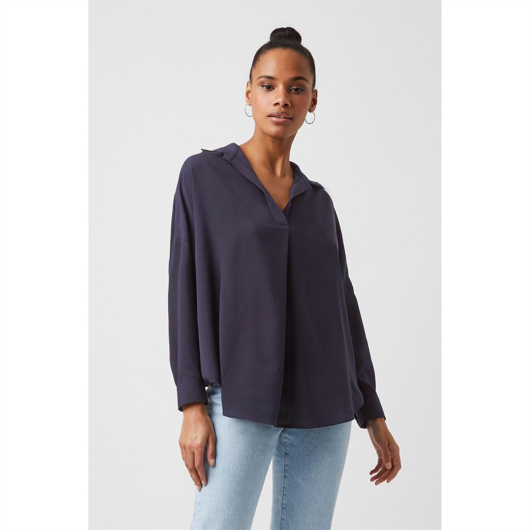 French Connection Relaxed Fit Long Sleeve Blouse