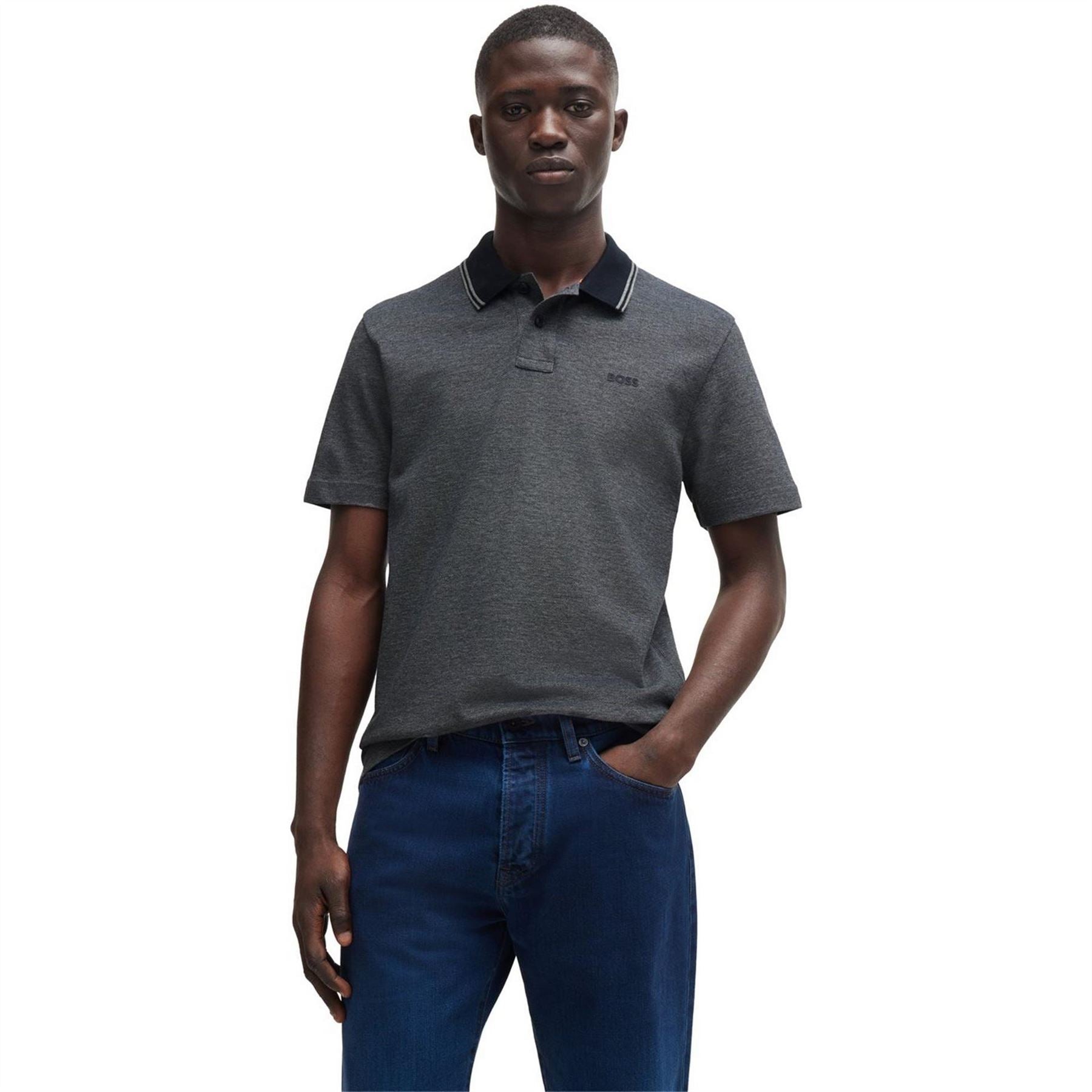 Boss Peoxfordnew Short Sleeve Polo Shirt