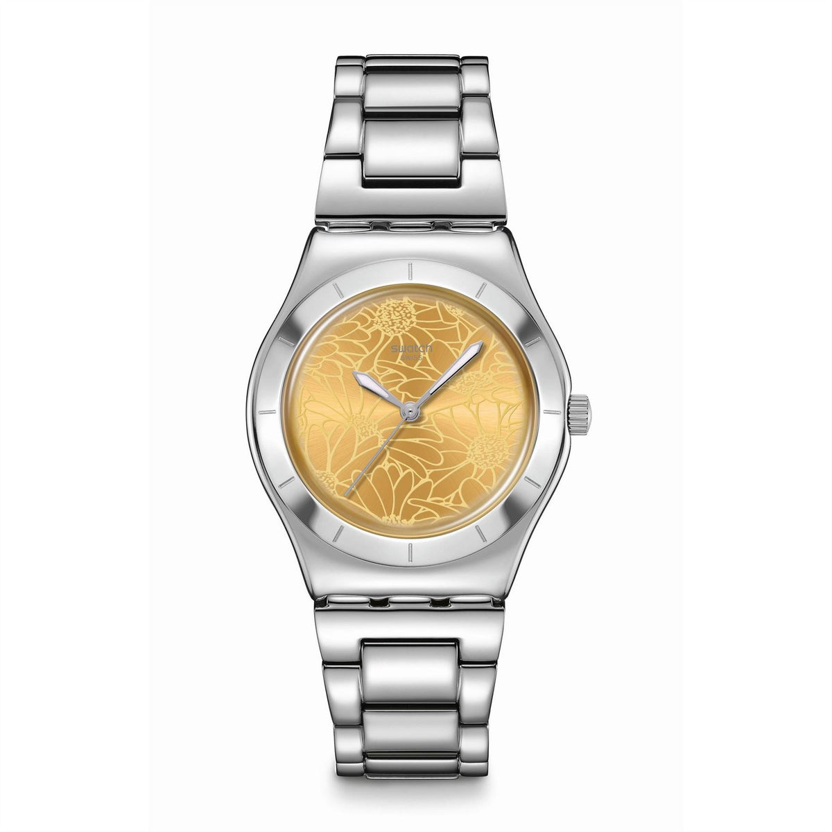 Swatch Adults Petal Swirl Analogue Quartz Watch