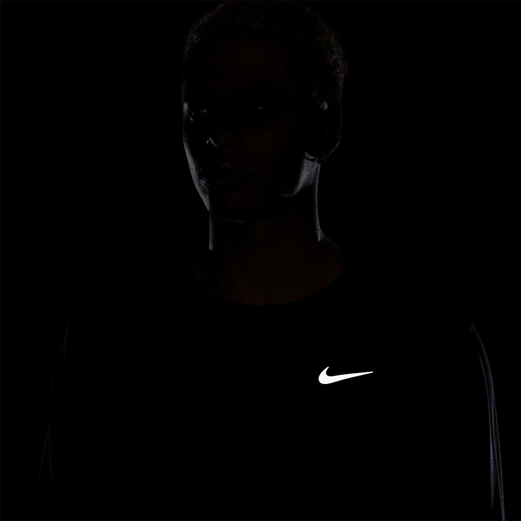 Nike Mens Miler Dri Fit Uv Long Sleeve Running Top