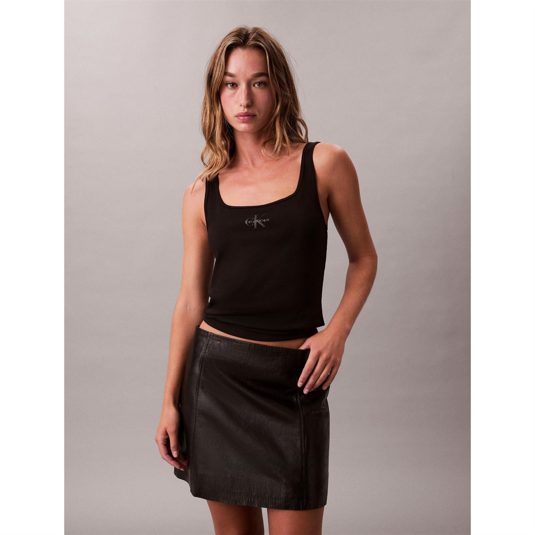 Calvin Klein Jeans Scoop Neck Spaghetti Strap Tank