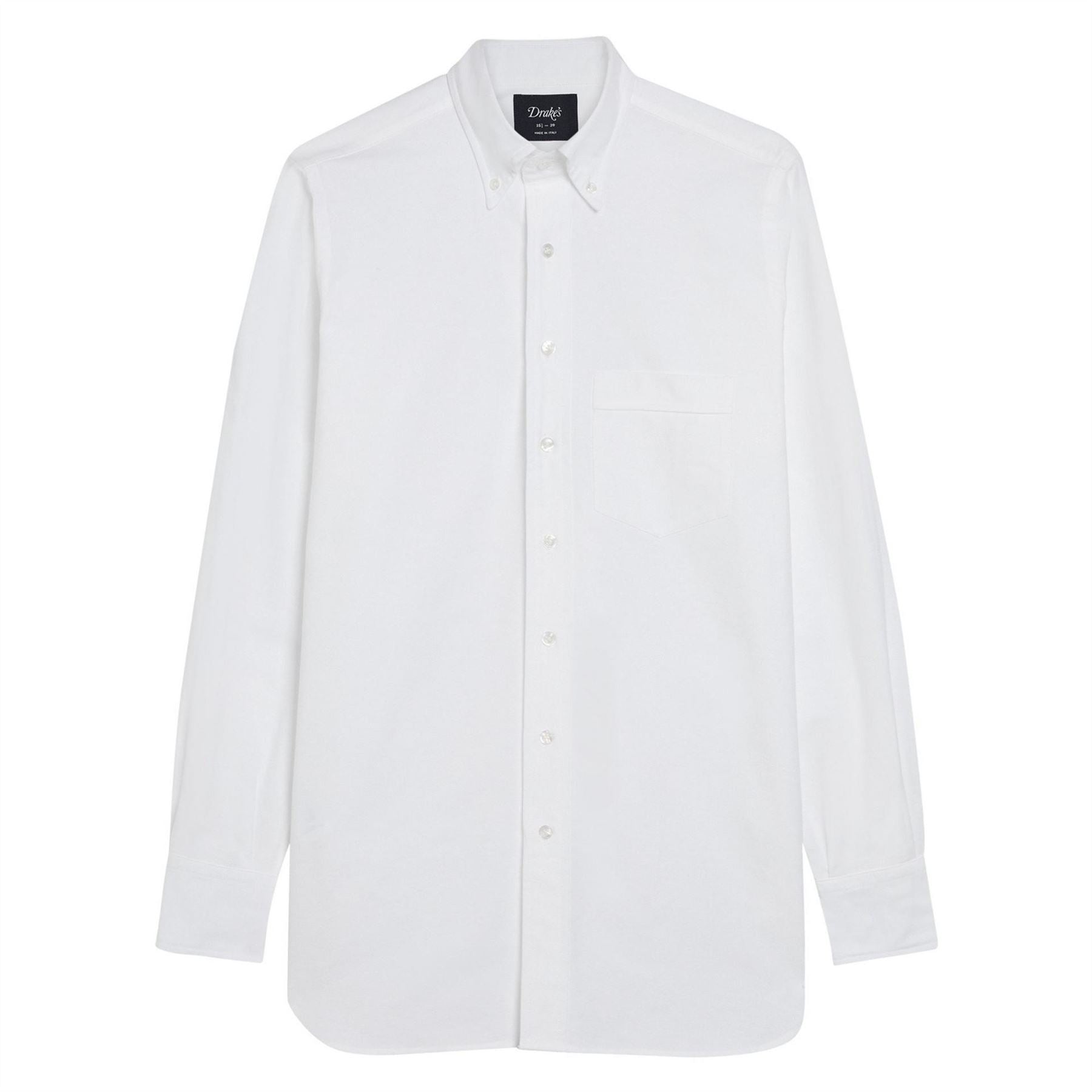 Drakes Oxford Shirt Wht