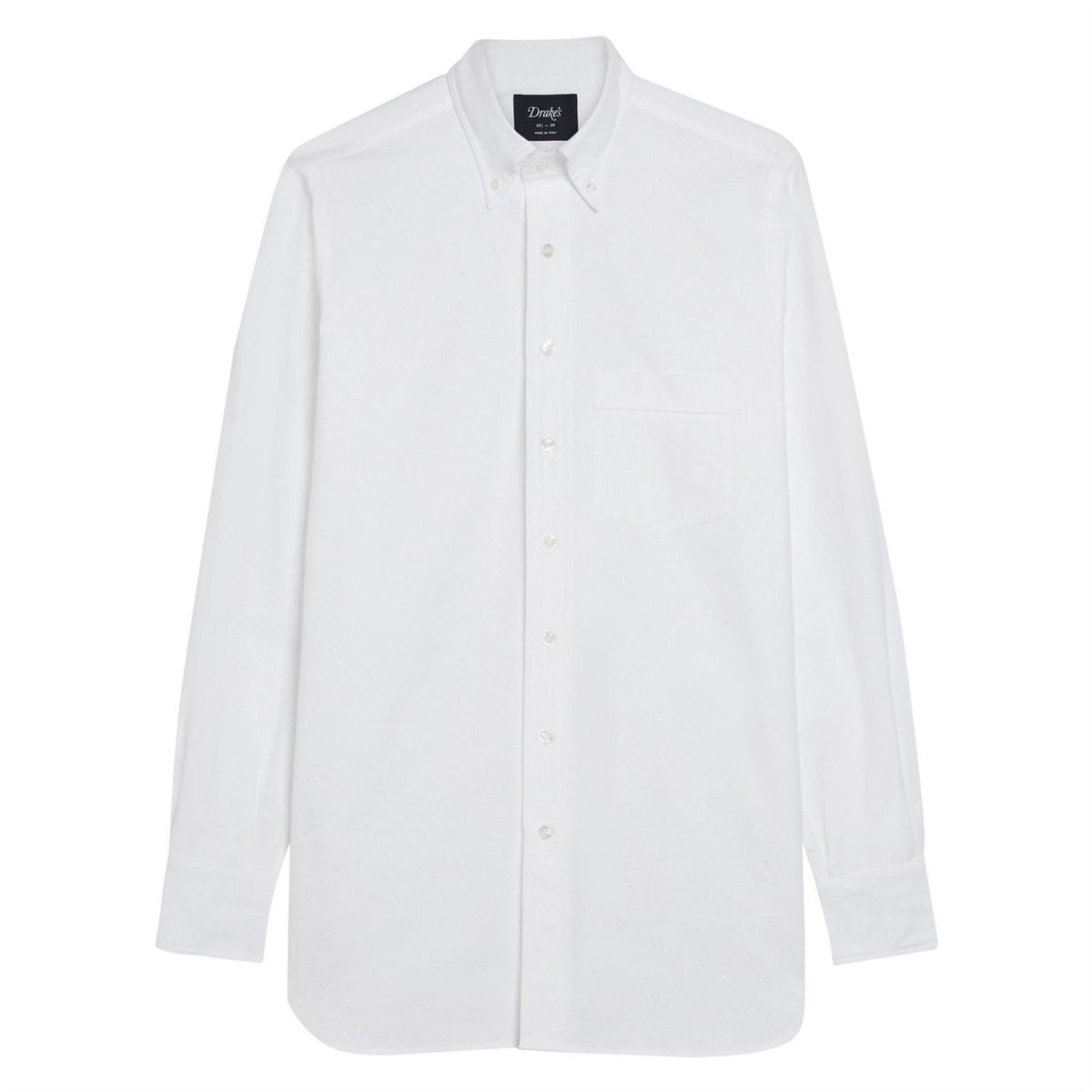 Drakes Oxford Shirt Wht