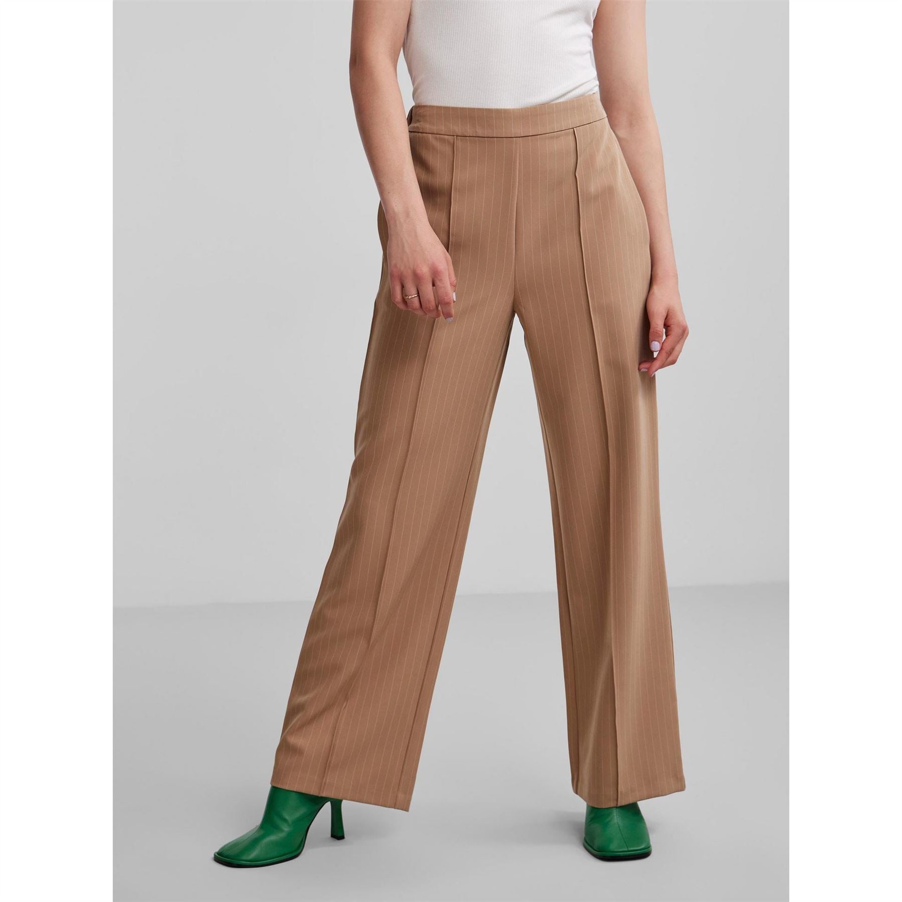 Pieces High Waist Wide Straight Leg Trouser