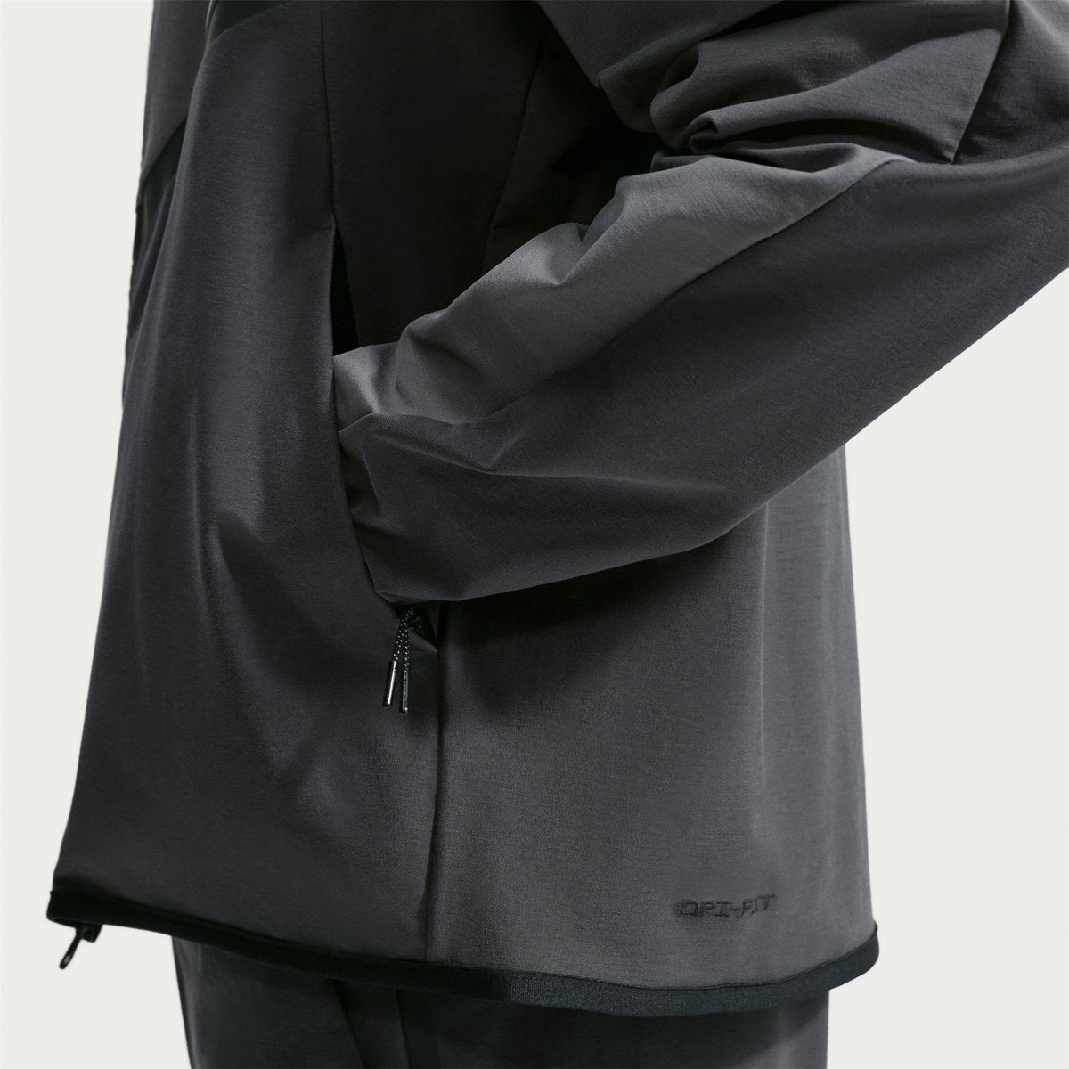 Nike Tech Solid Patterned Hooded Windbreaker with Woven Cuff