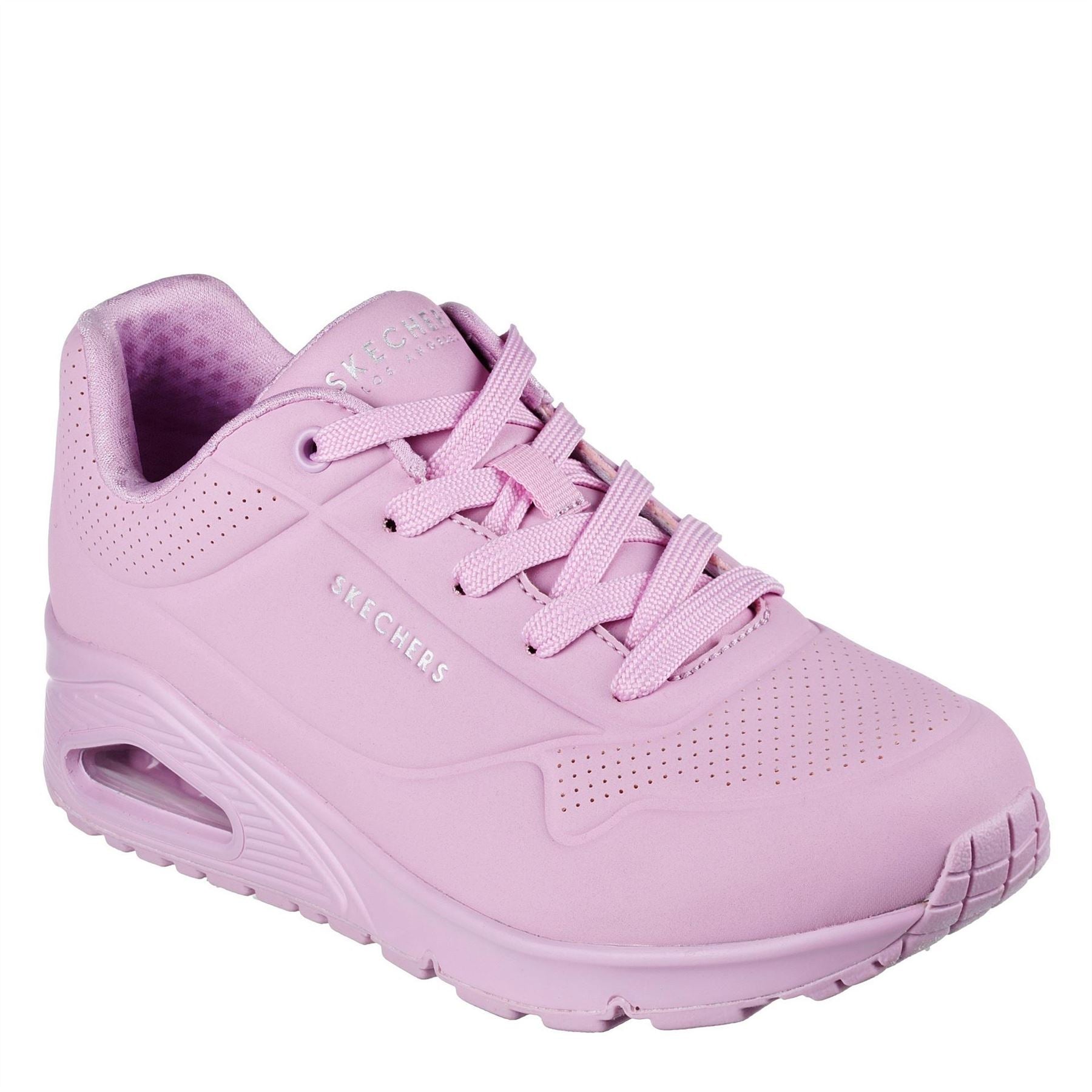 Skechers Womens Pastel Durabuck Lace Up Fash Low Top Trainers