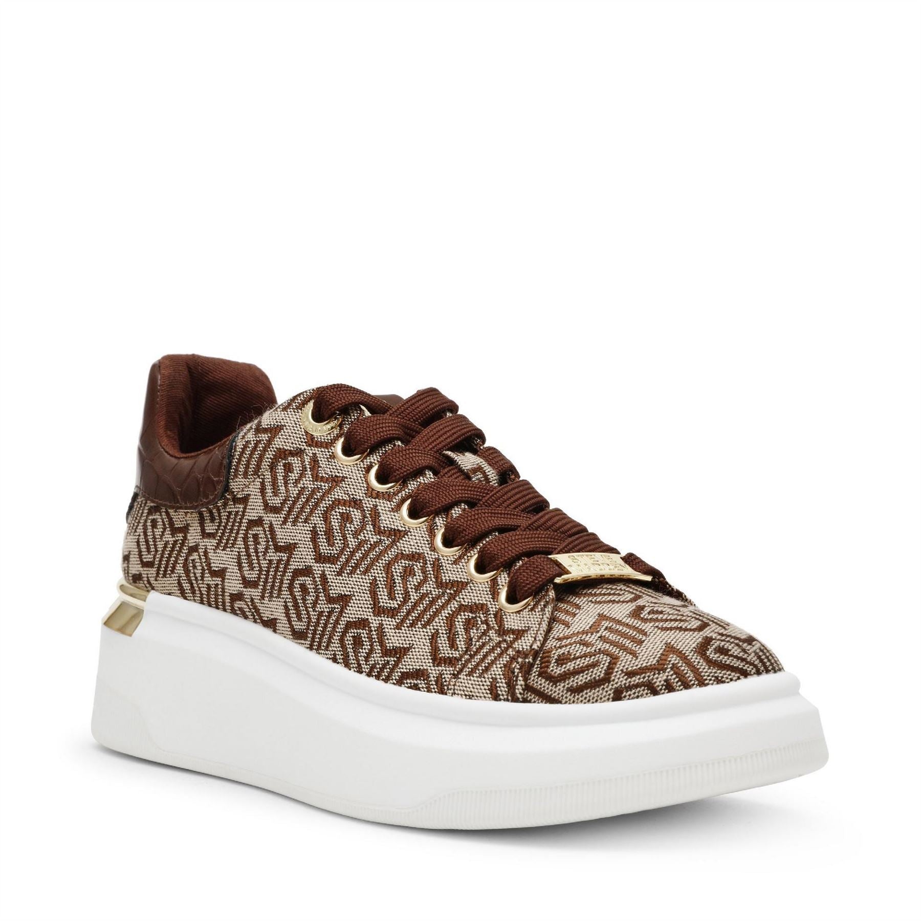 Steve Madden Glider 2 All-Over Logo Lace-Up Sneakers