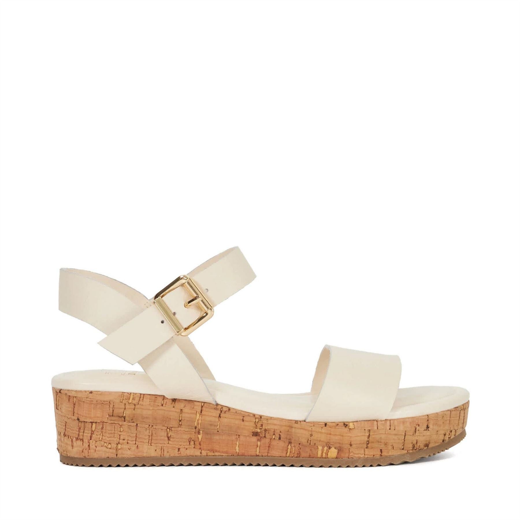 Dune London Lazered Leather Flatform Sandals
