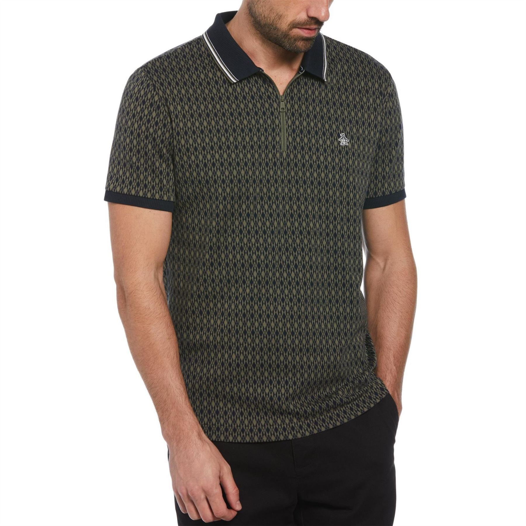 Original Penguin All Over Print Short Sleeve Polo Shirt