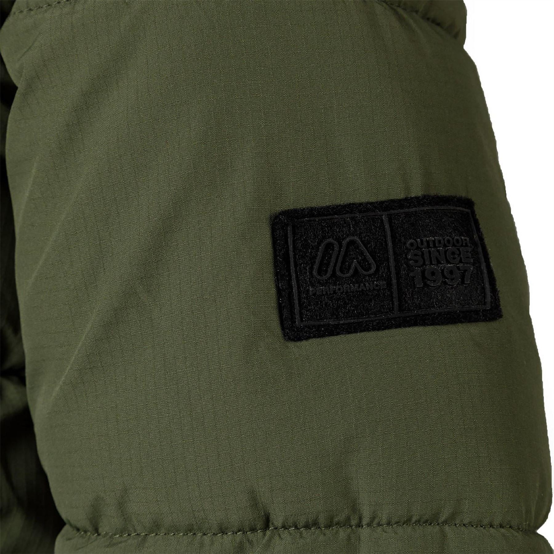Minoti Boys Ripstop Jacket With High Collar And Elastic Cuffs Khaki