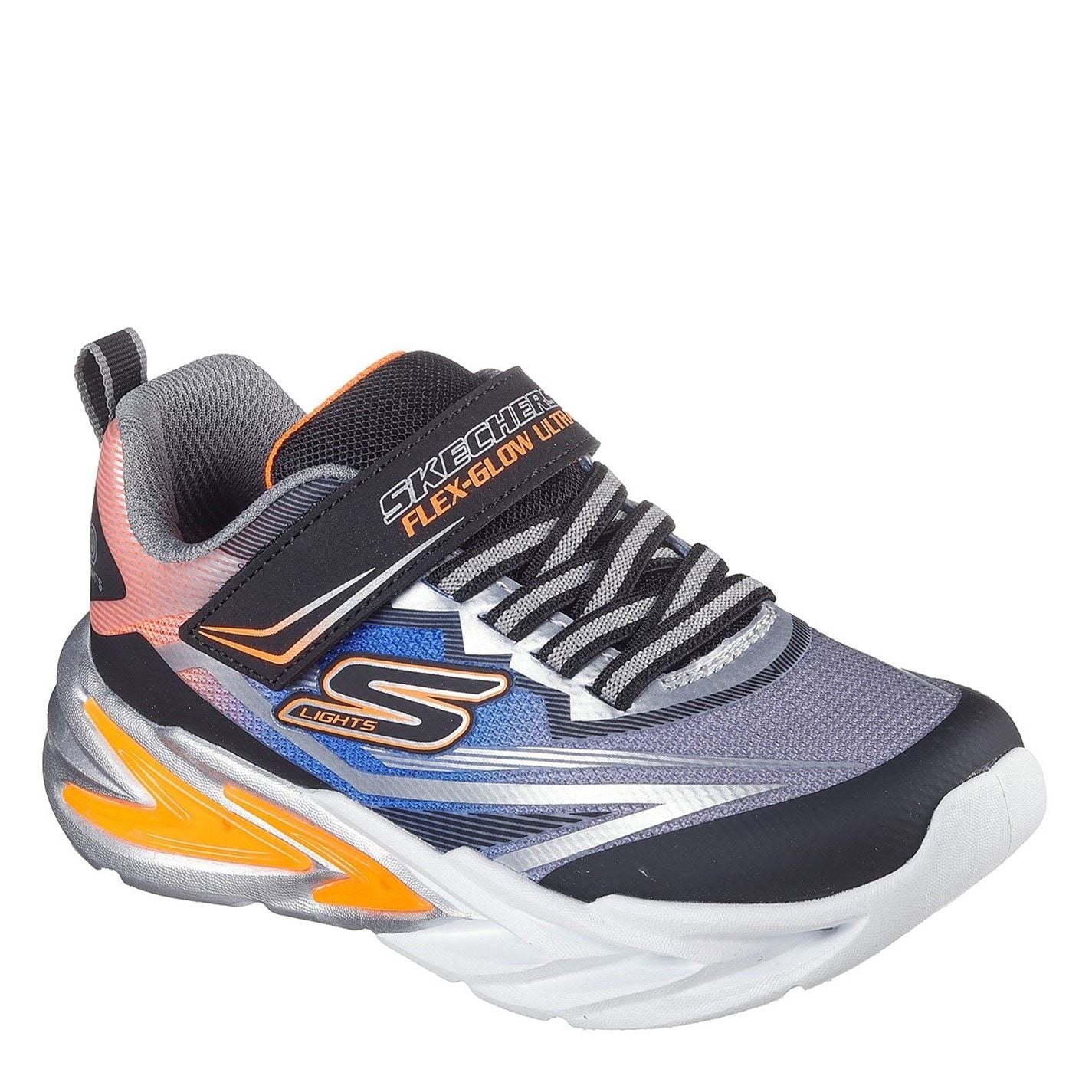 Skechers Boys Lighted Graphic Print Round Toe Trainers