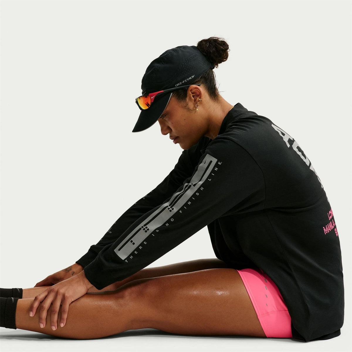 Nike After Dark Tour Cotton Oversized Fit Long Sleeve T-Shirt