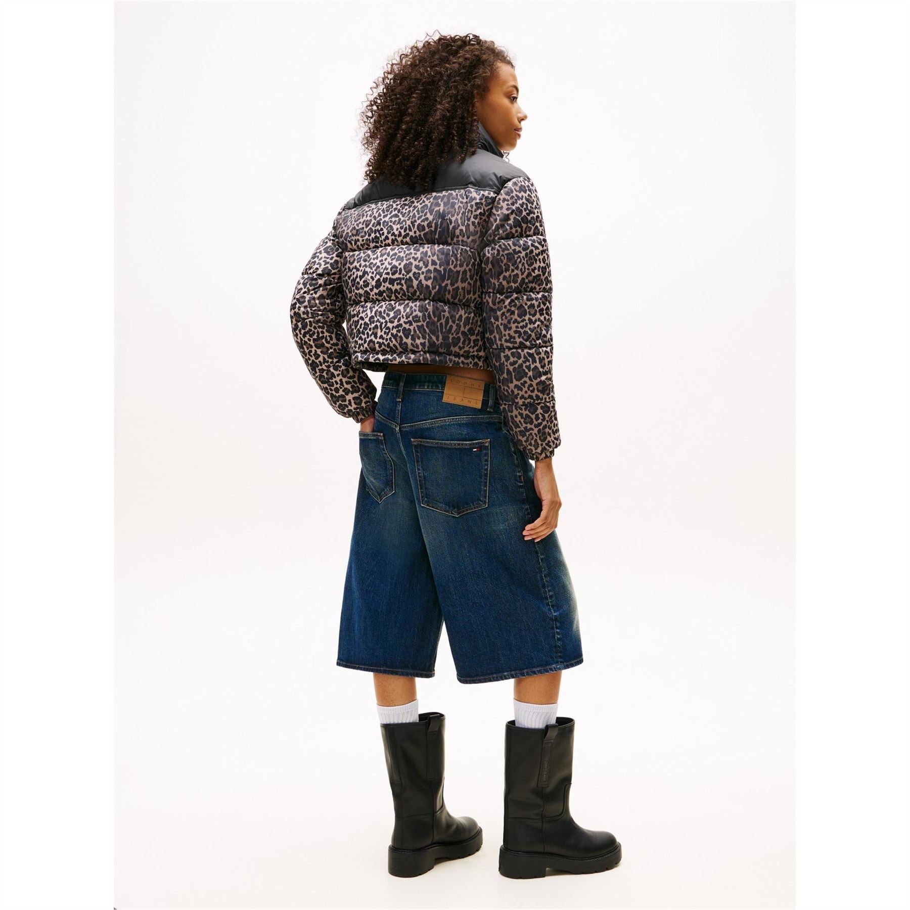 Tommy Jeans Leopard Patterned Puffer Jacket