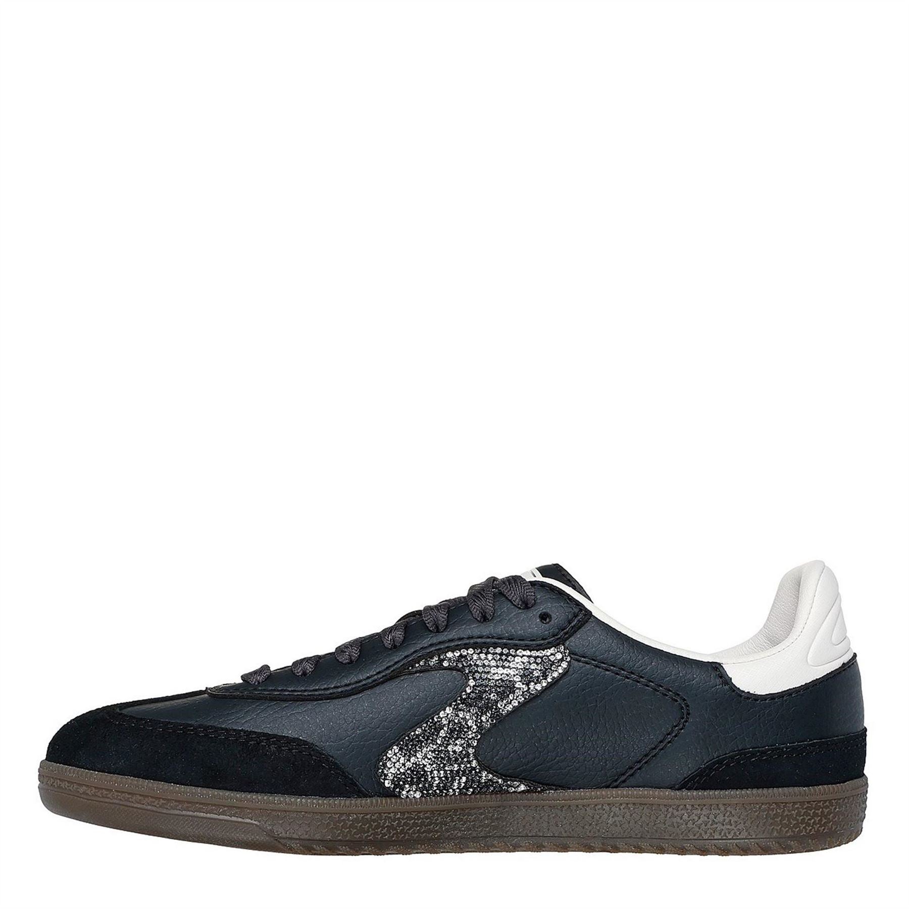 Skechers  And  Suede Overlay Rhinest Low Top Trainers Womens