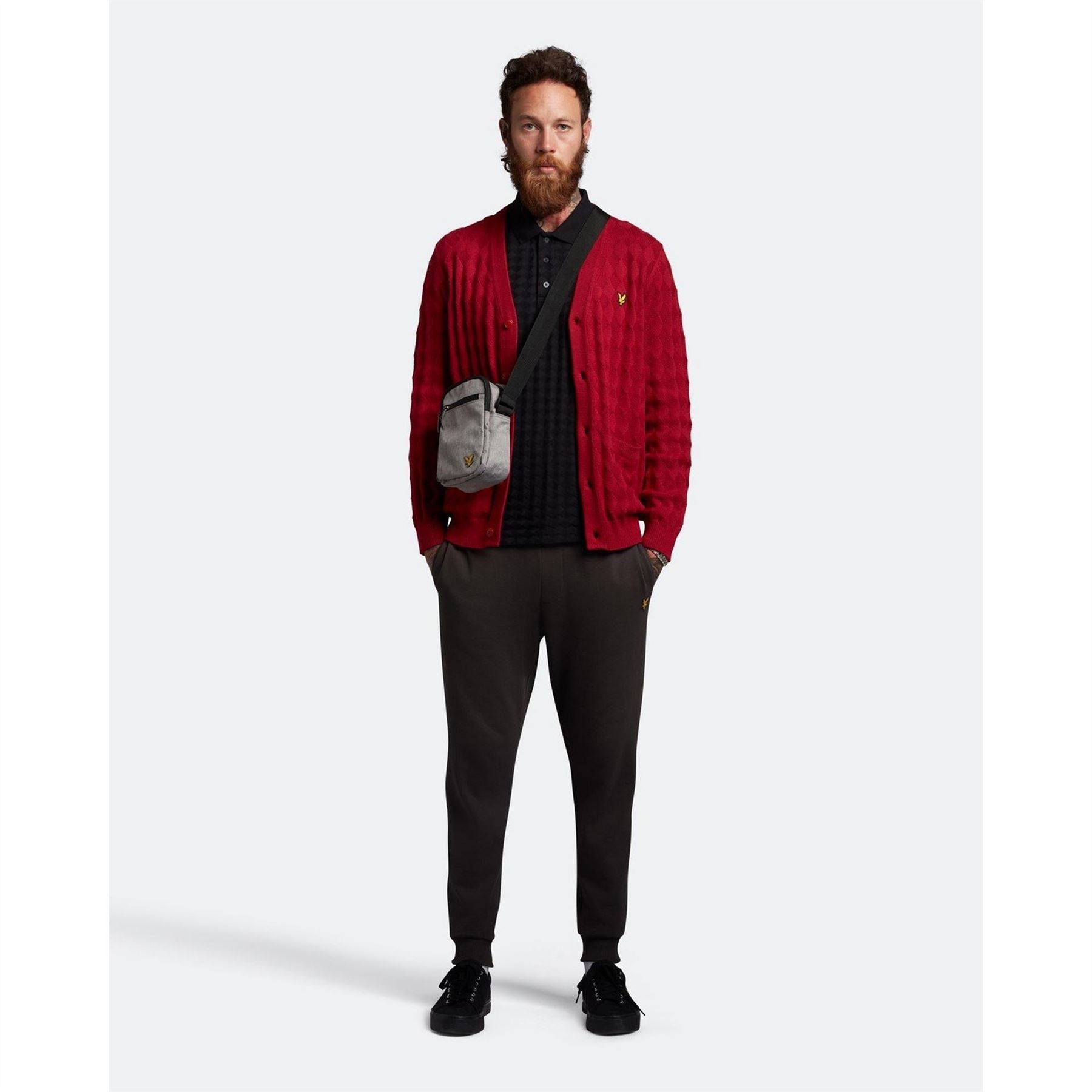 Lyle and Scott Argyle V Neck Regular Fit Sweater