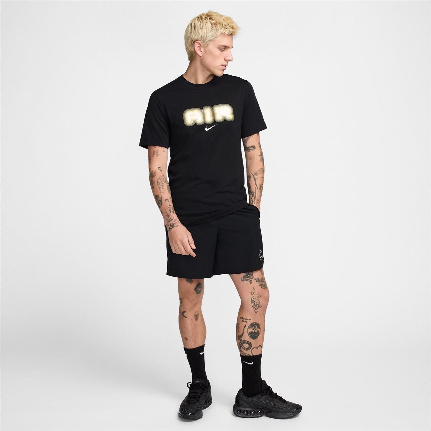 Nike Regular Fit Arch Lettering Crew Neck T-Shirt