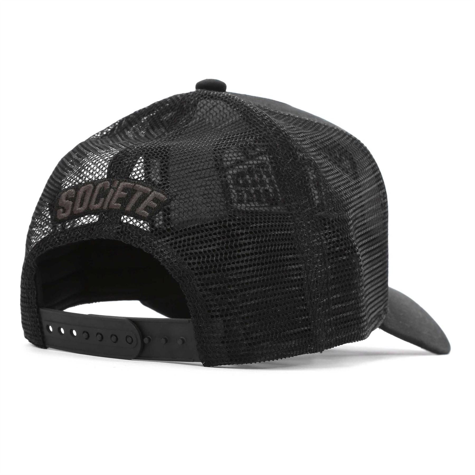 Societe Noir Logo Lettering Adjustable Trucker Cap