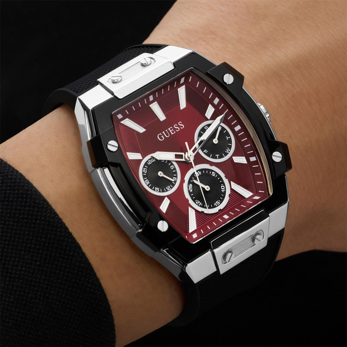 Guess Phoenix Tonneau Stainless Steel Analogue Quartz Watch