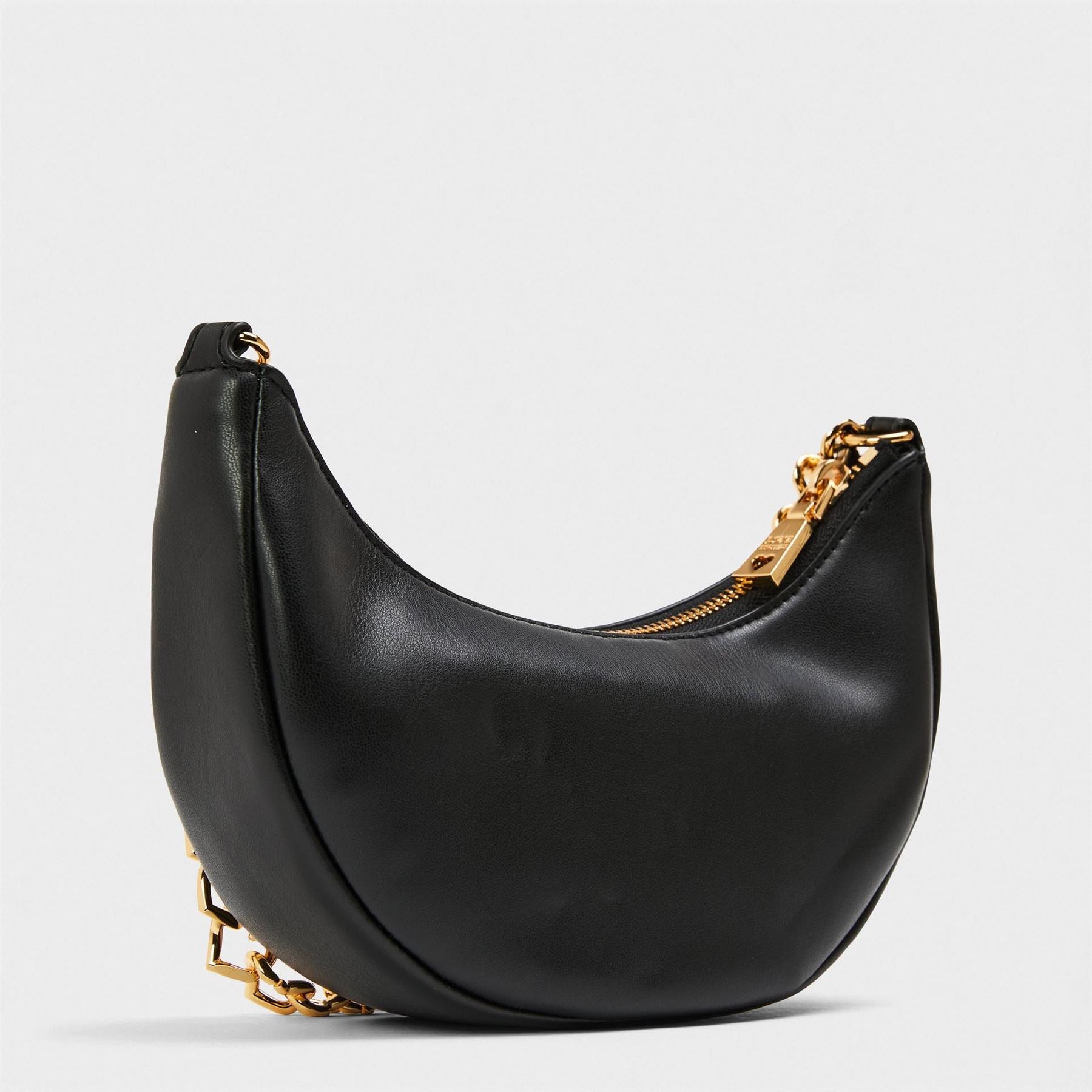 Love Moschino Bold Love Crescent Shape Hobo Bag with Rhinestones