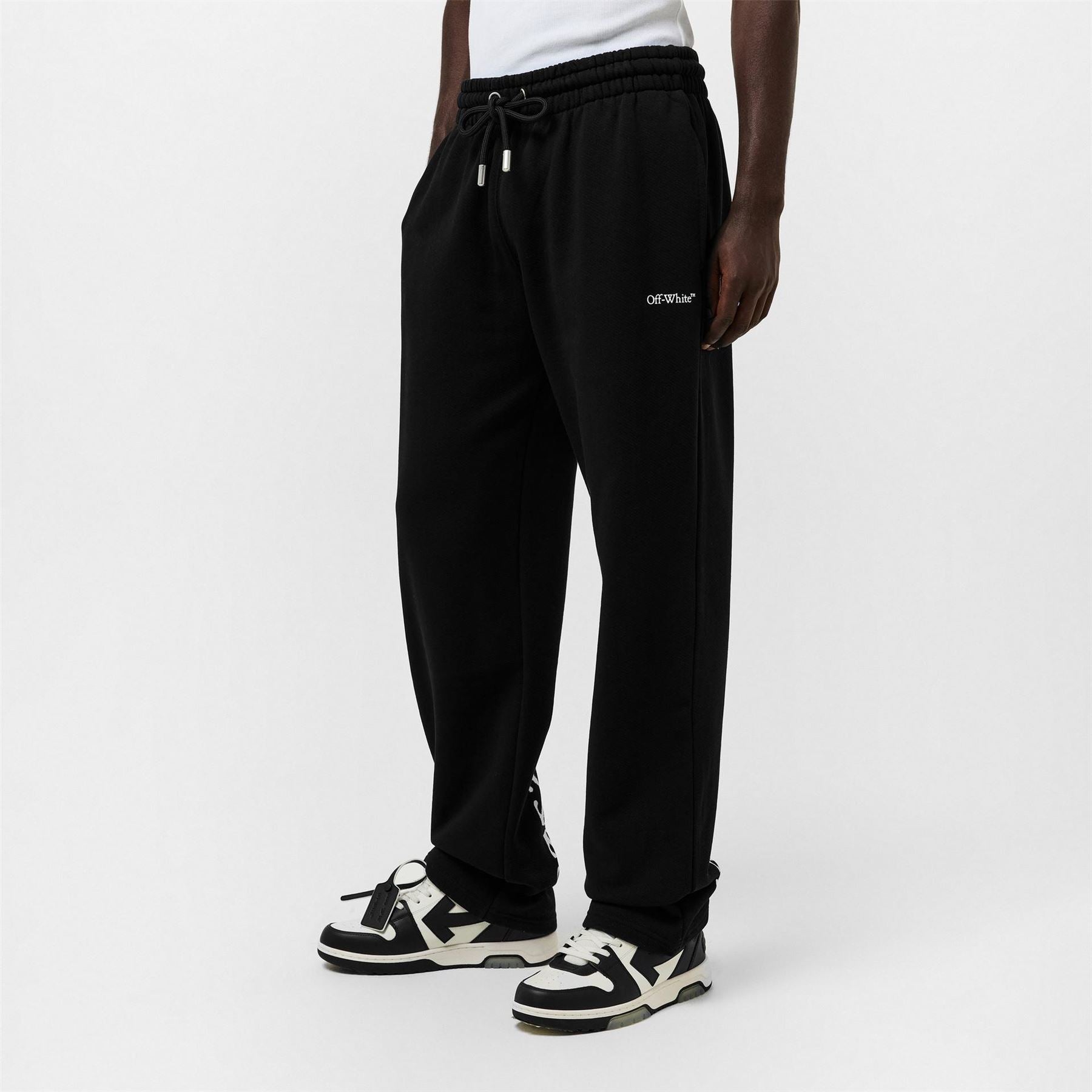 Off White Arrow Solid Patterned Straight Sweatpants