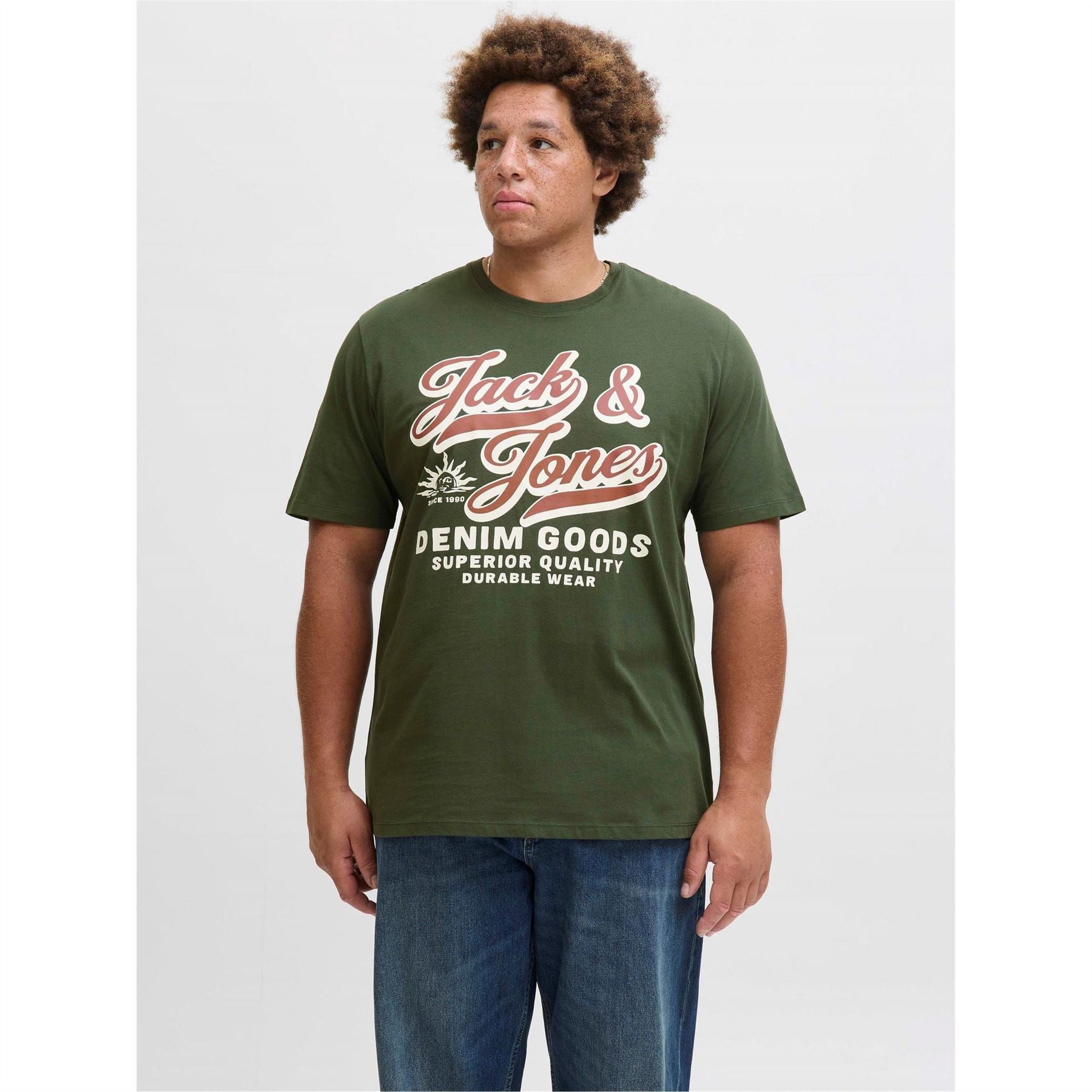 Jack and Jones Mens Logo T-Shirt Plus Size