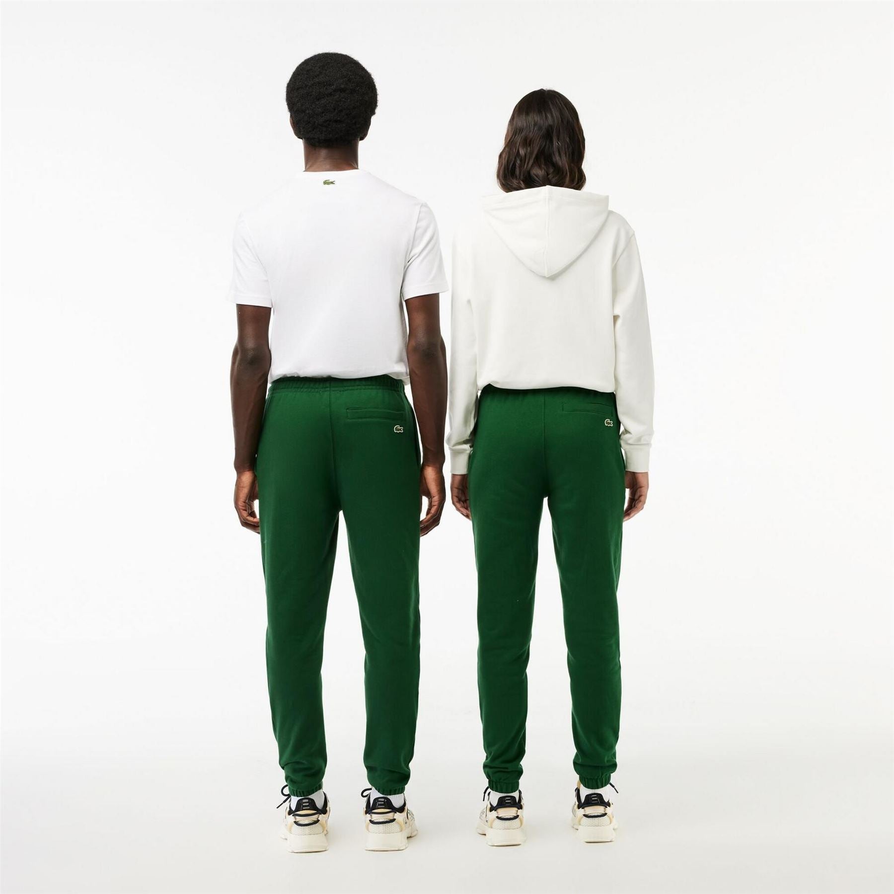 Lacoste Signature Print Closed Hem Fleece Joggers