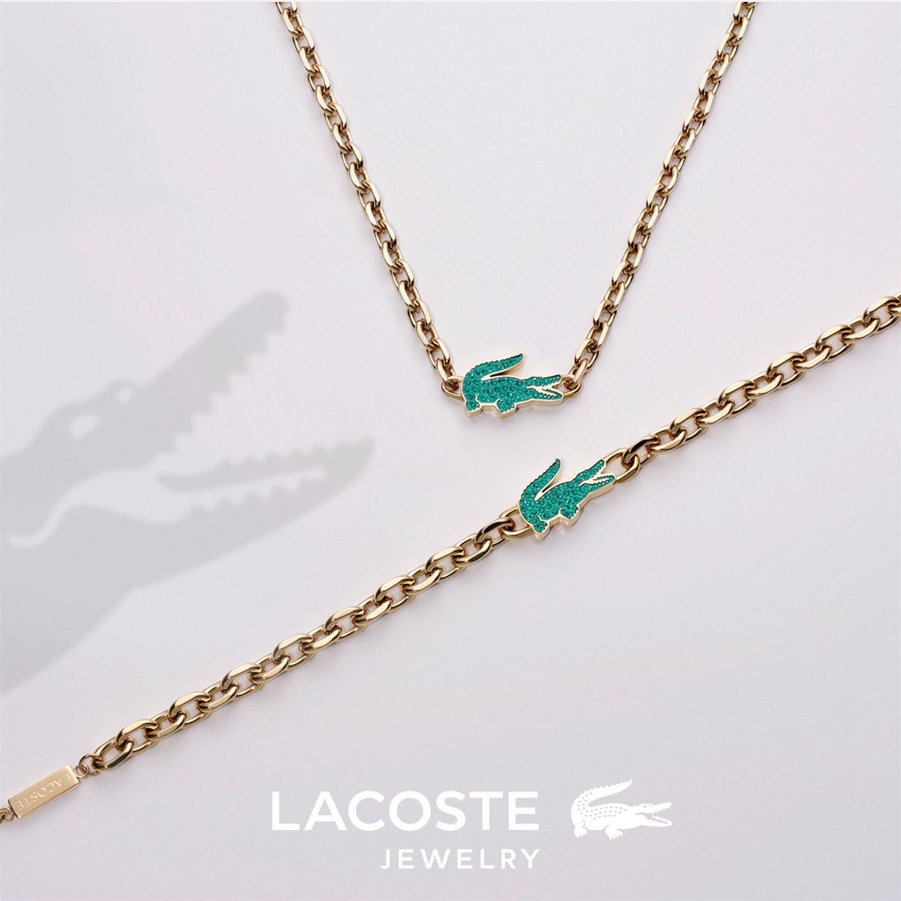 Lacoste Mens Arthor Gold Ip Link Necklace