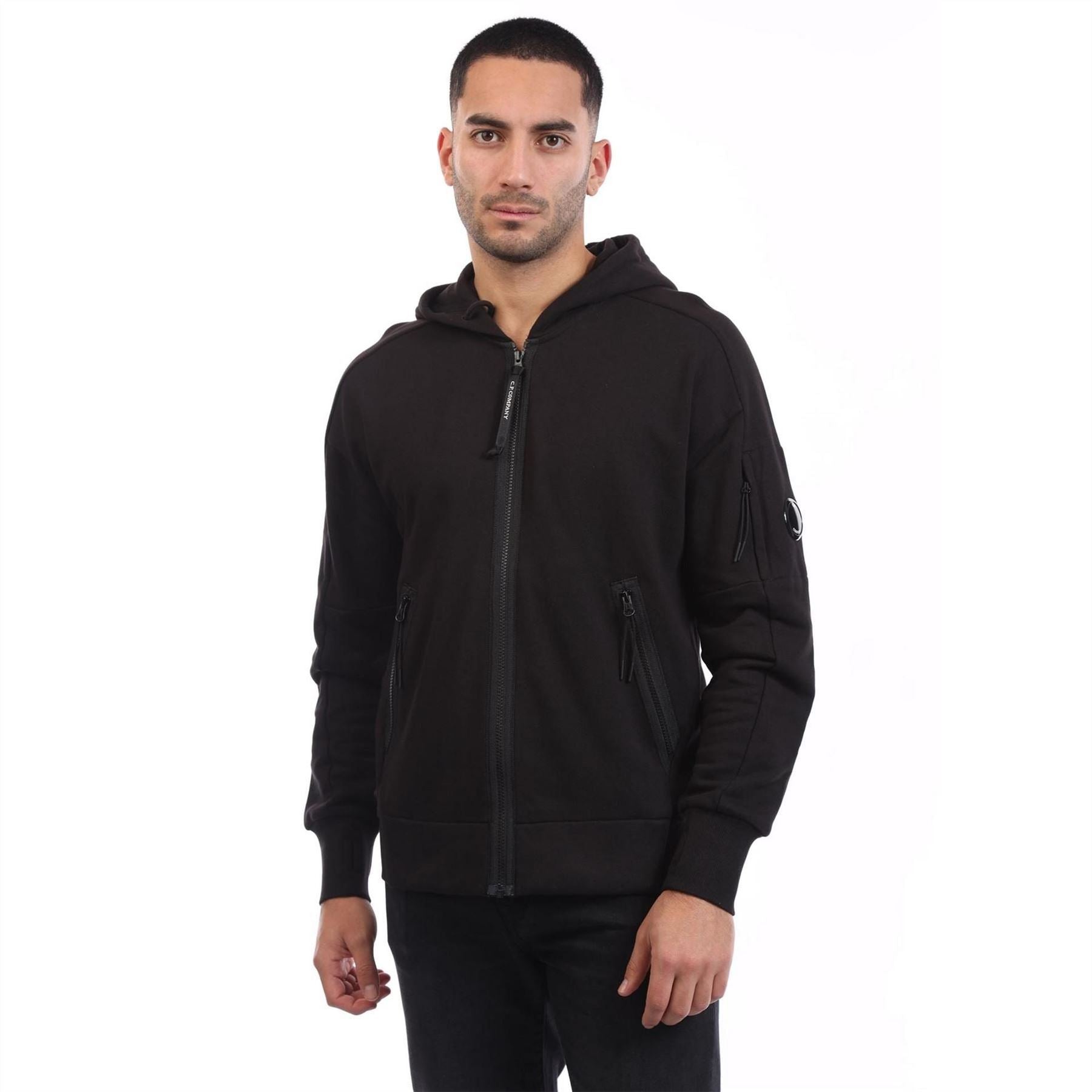 CP Company Raised Fleece Lens Zip Hoodie
