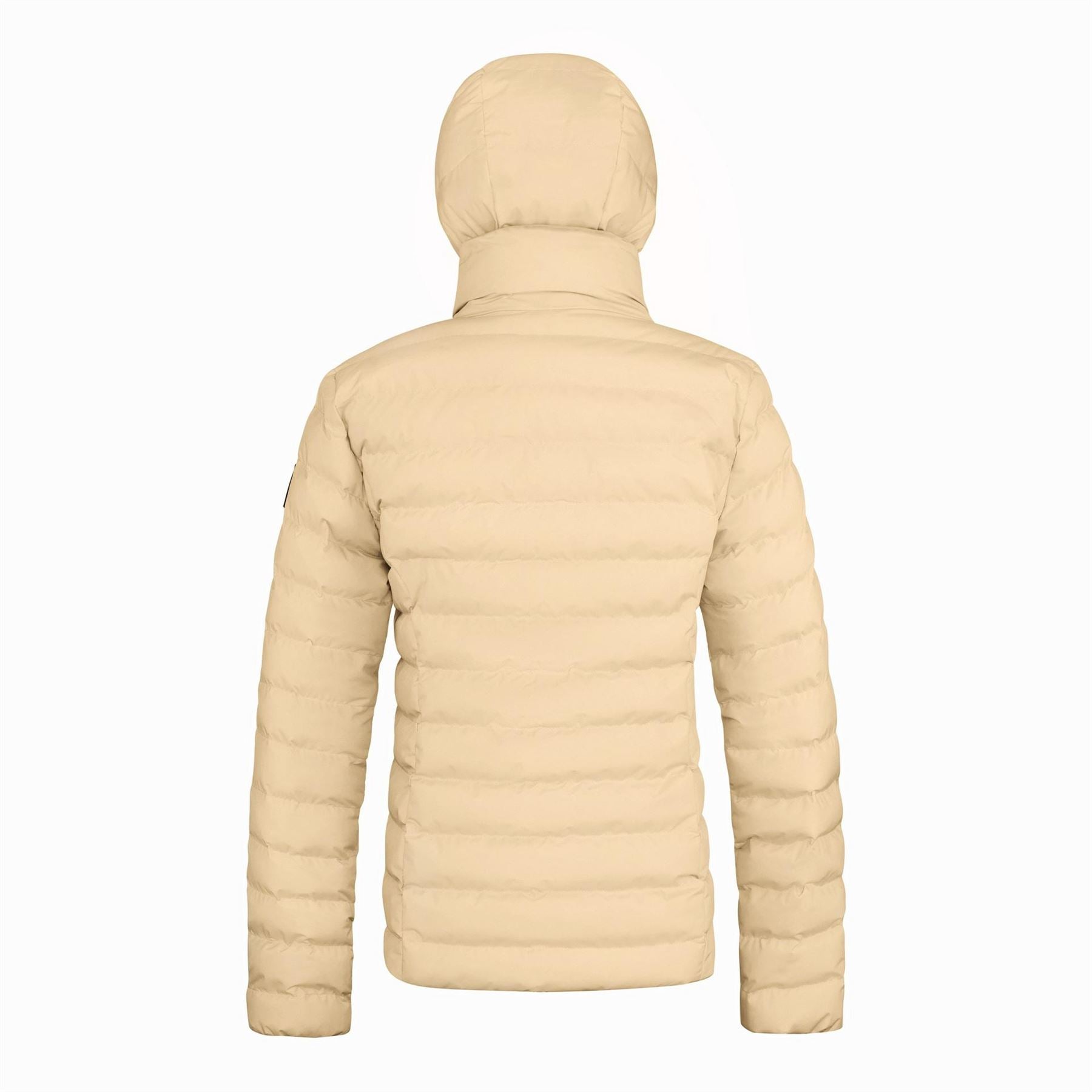 Cape Heights Solid Patterned Hooded Snap Button Puffer Jacket
