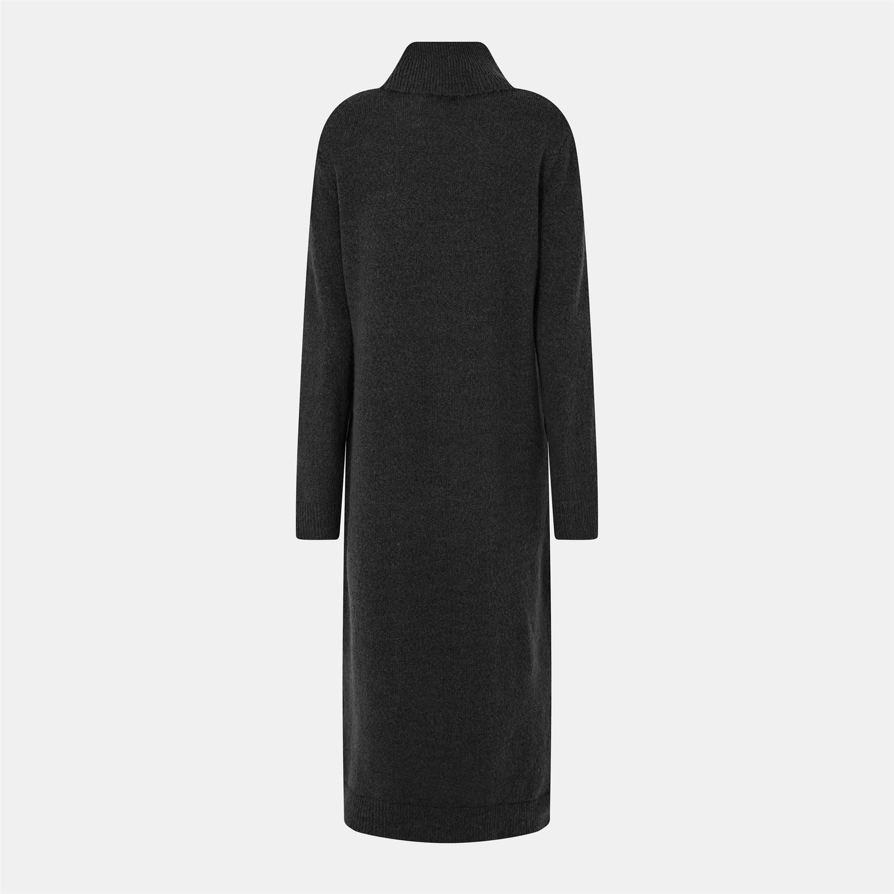 Pieces Knit Turtleneck Long Sleeve Midi Sweater Dress