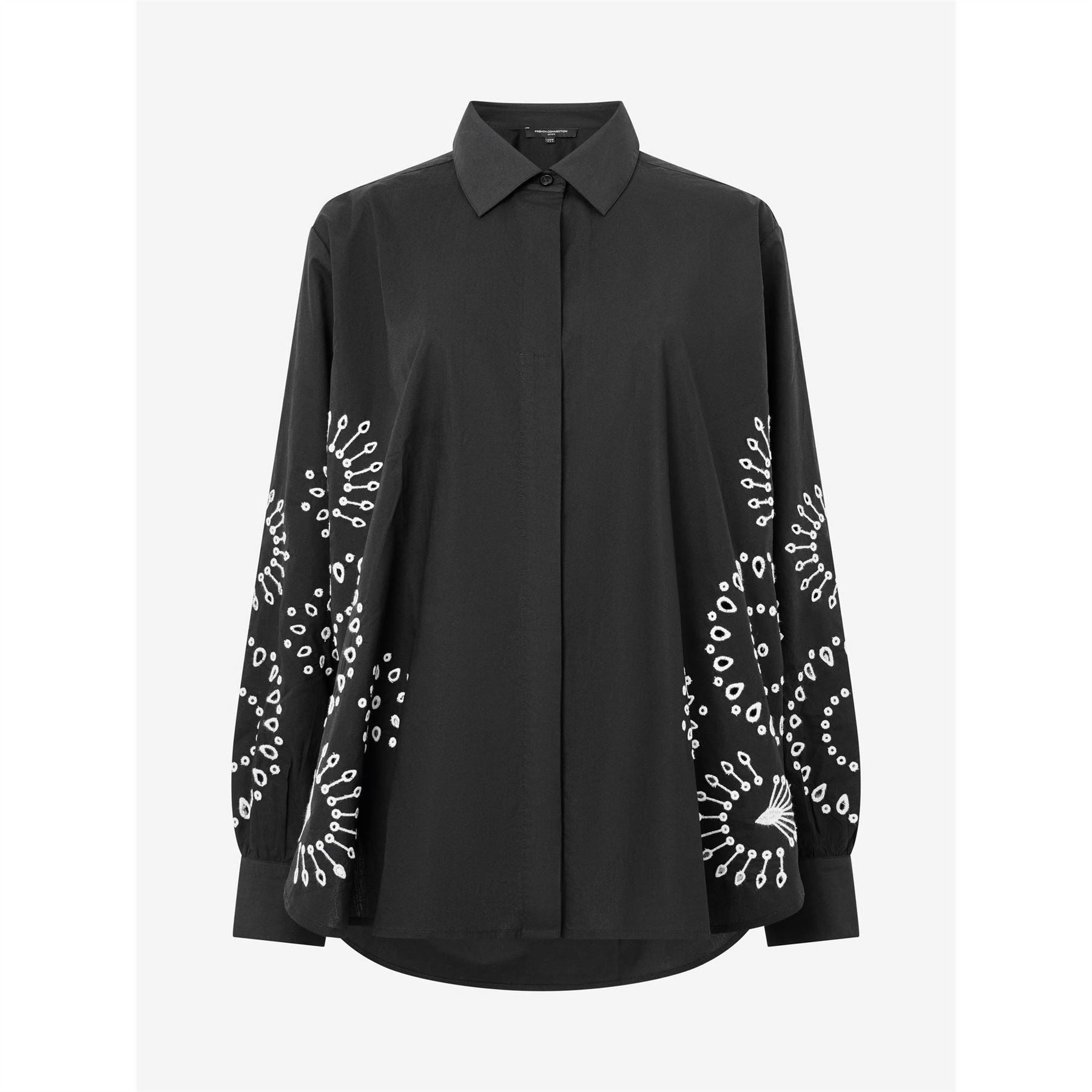 French Connection Cambria Embossed Long Sleeve Patterned Shirt