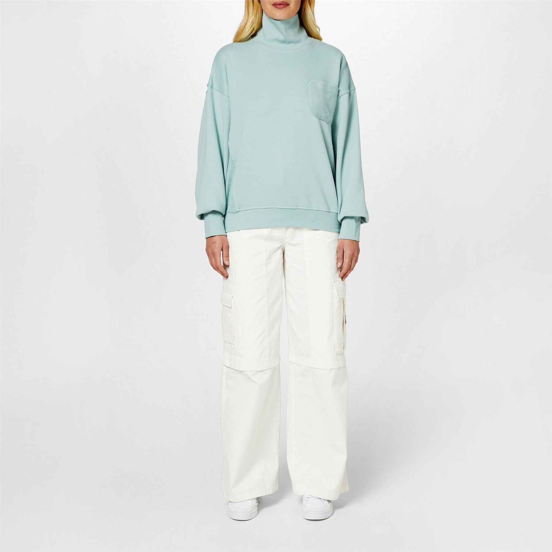 Reebok Wide Cotton Fleece Tracksuit Top