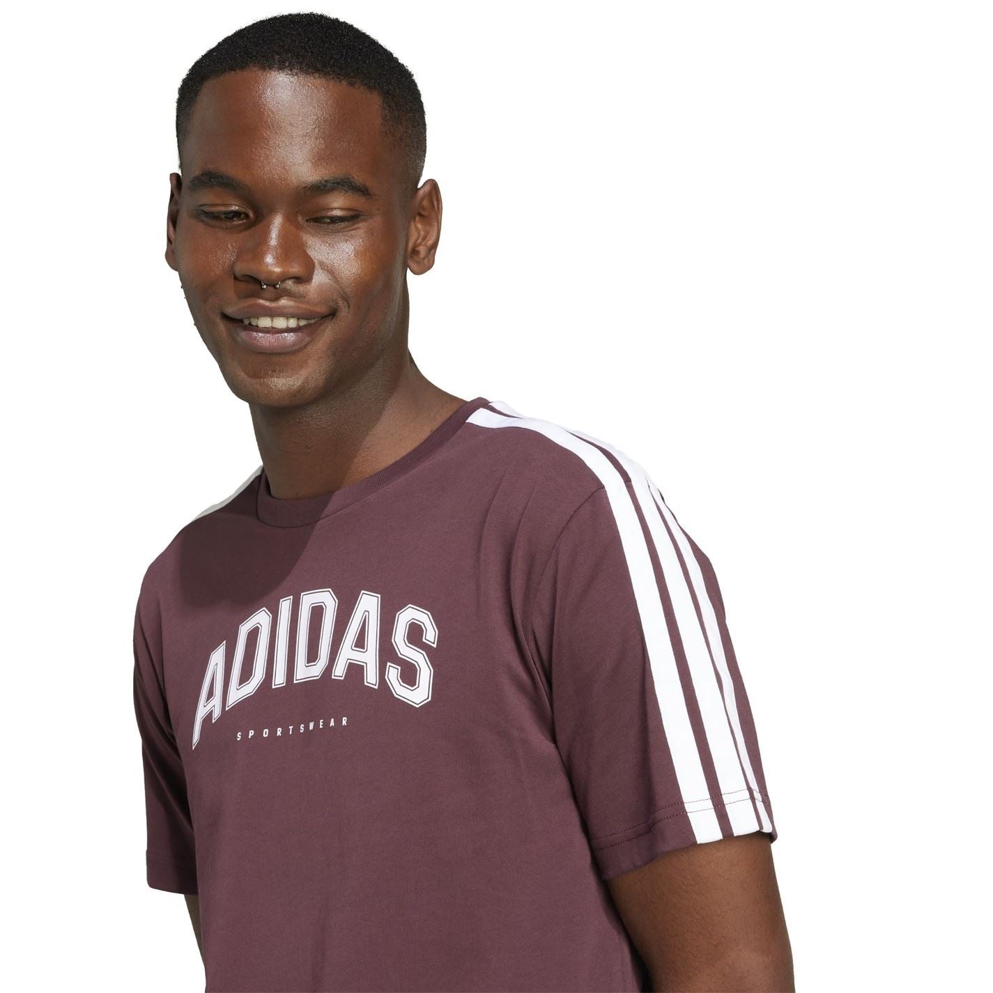 adidas Mens Codes Collegiate Linear Graphic T-Shirt
