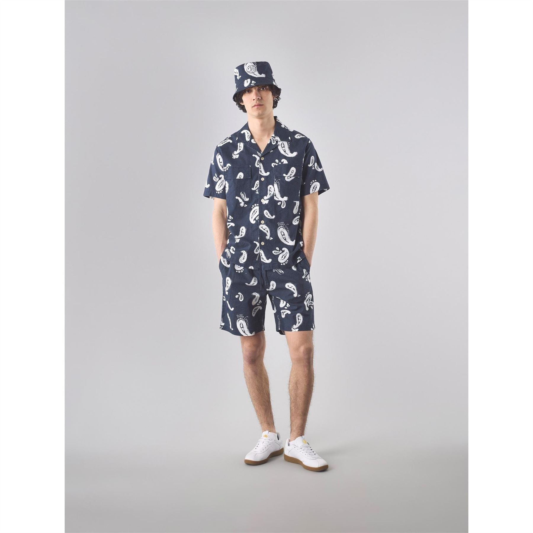 Pretty Green Widnes Paisly Regular Fit Short Sleeve Shirt