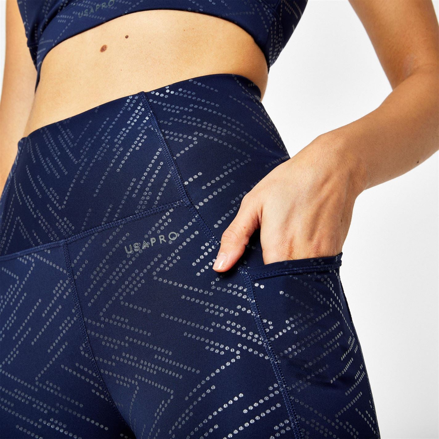 USA Pro High Rise Capri Cropped Leggings