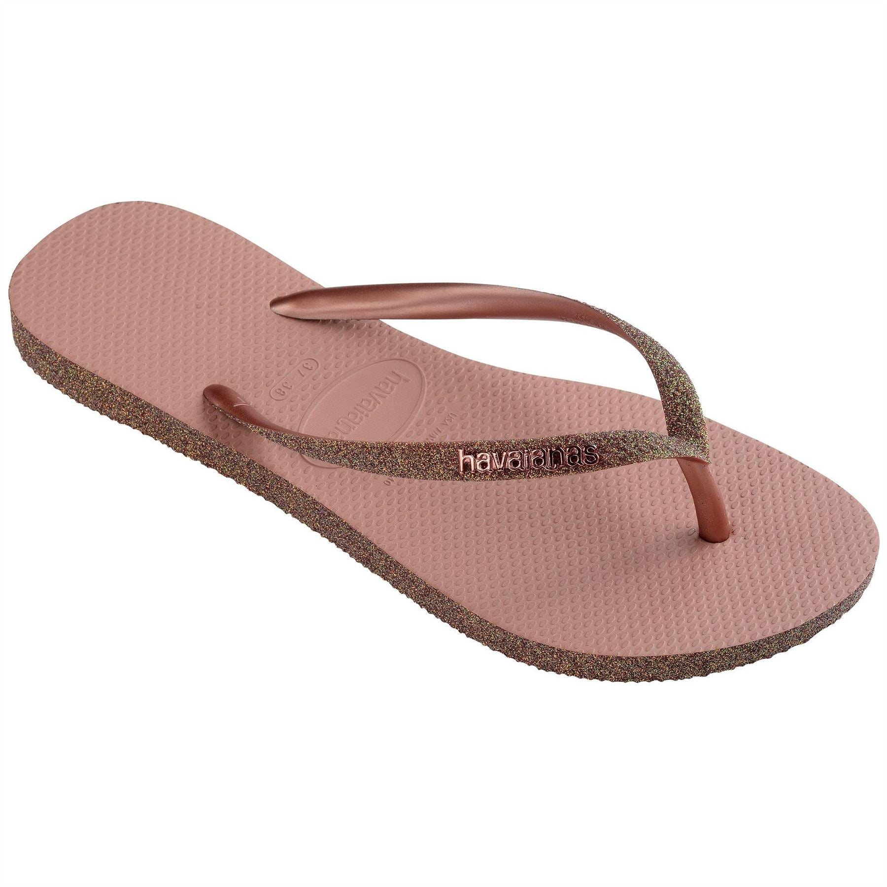 Havaianas Kids Slim Sparkle Ii Crocus Rose Flip Flops