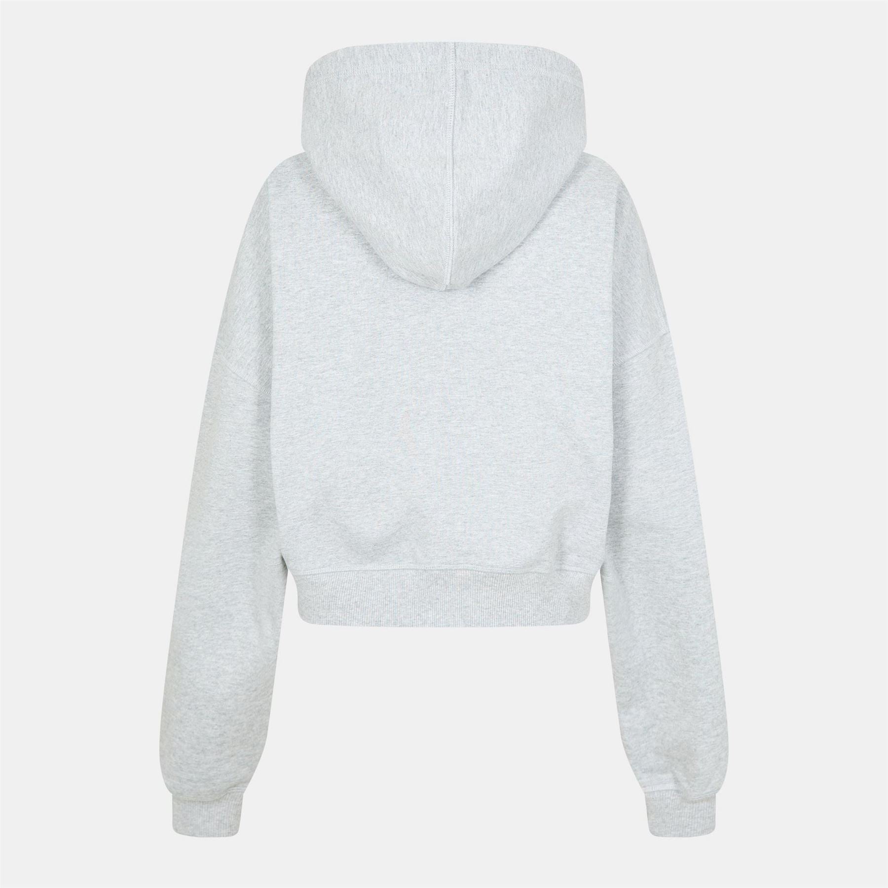 Kangol Solid Patterned Hooded Ribbed Cuff Sweat Jacket
