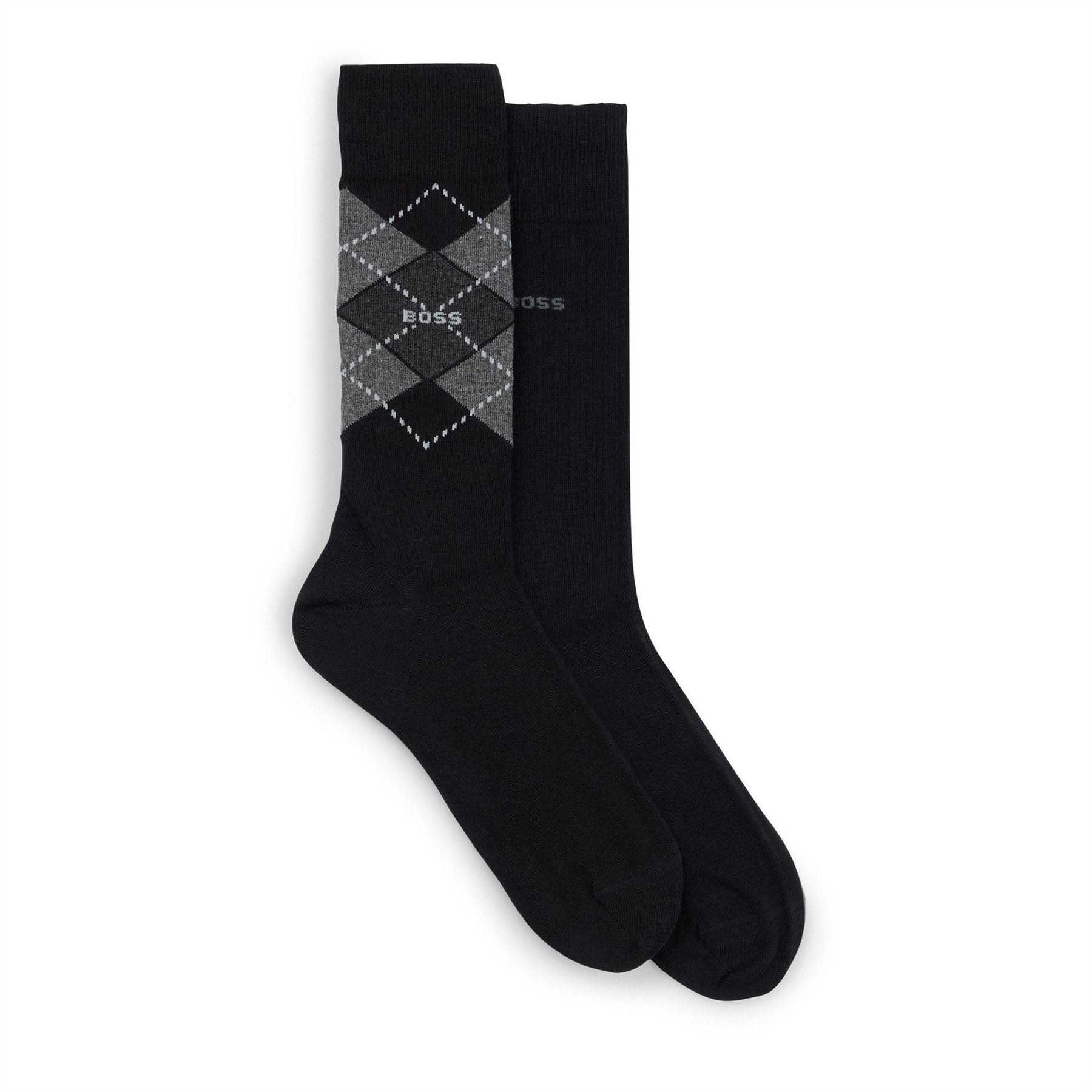 Boss 2 Pack Argyle Crew Long Socks