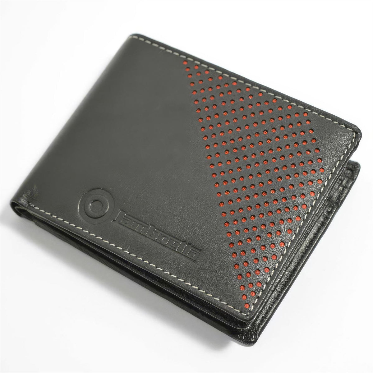 Lambretta Punched Leather Billfold Wallet