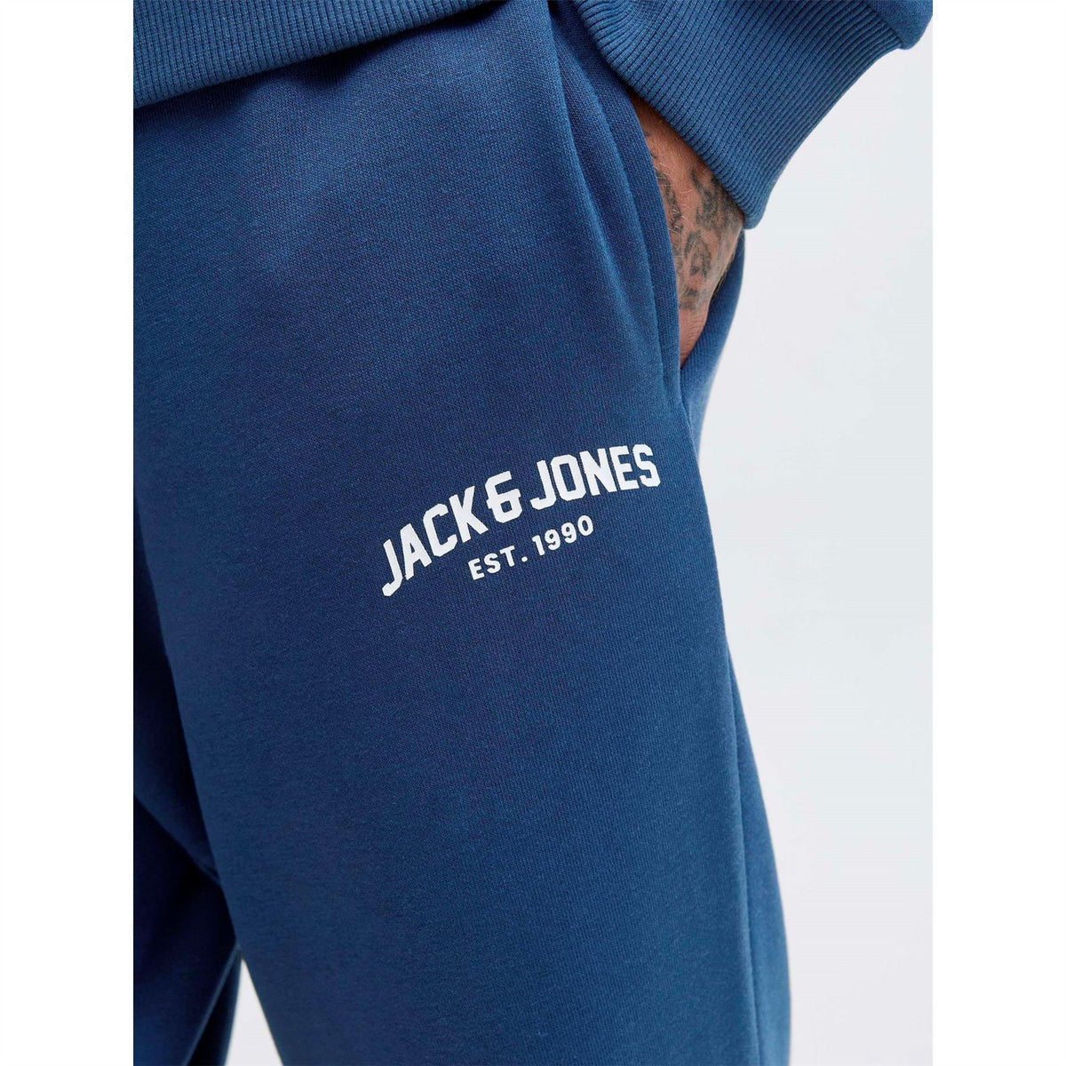 Jack and Jones Arch Lettering Crew Neck Sweatshirt Jogger Full Tracksuit
