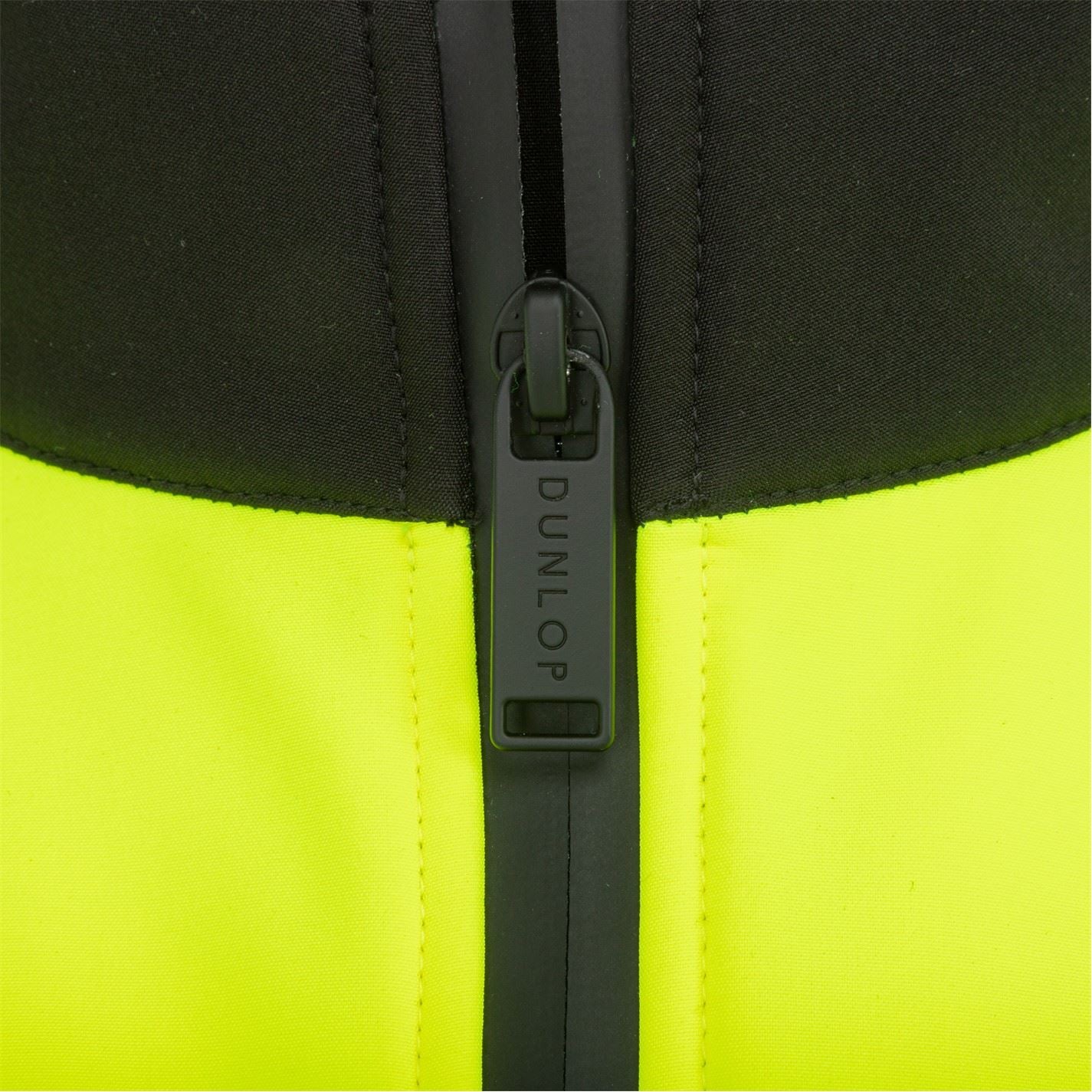 Dunlop Softshell Waterproof Wind Resistant Reflective Hi Vis Jacket