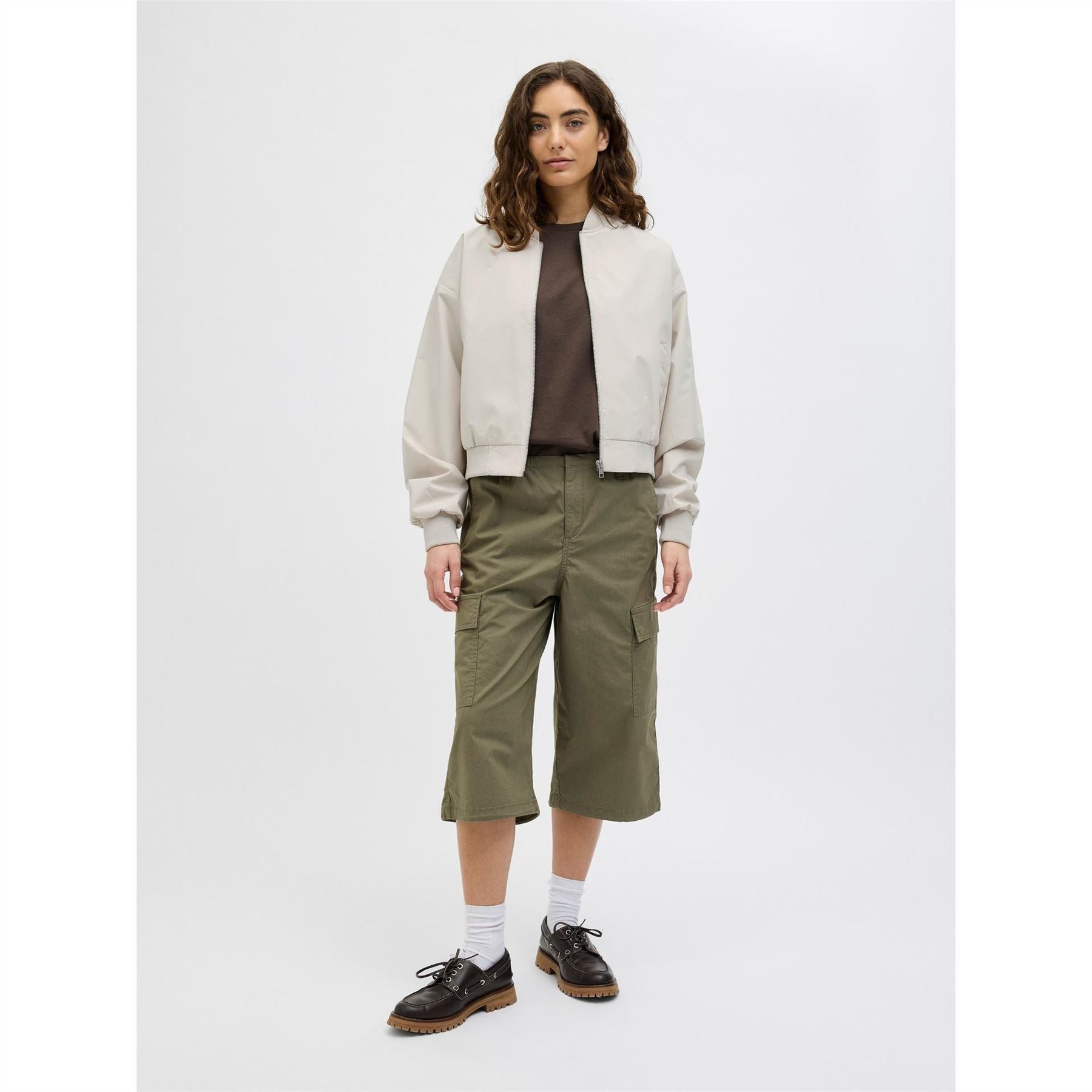 JJXX Ella Relaxed Fit Ribbed Cuff Bomber Jacket