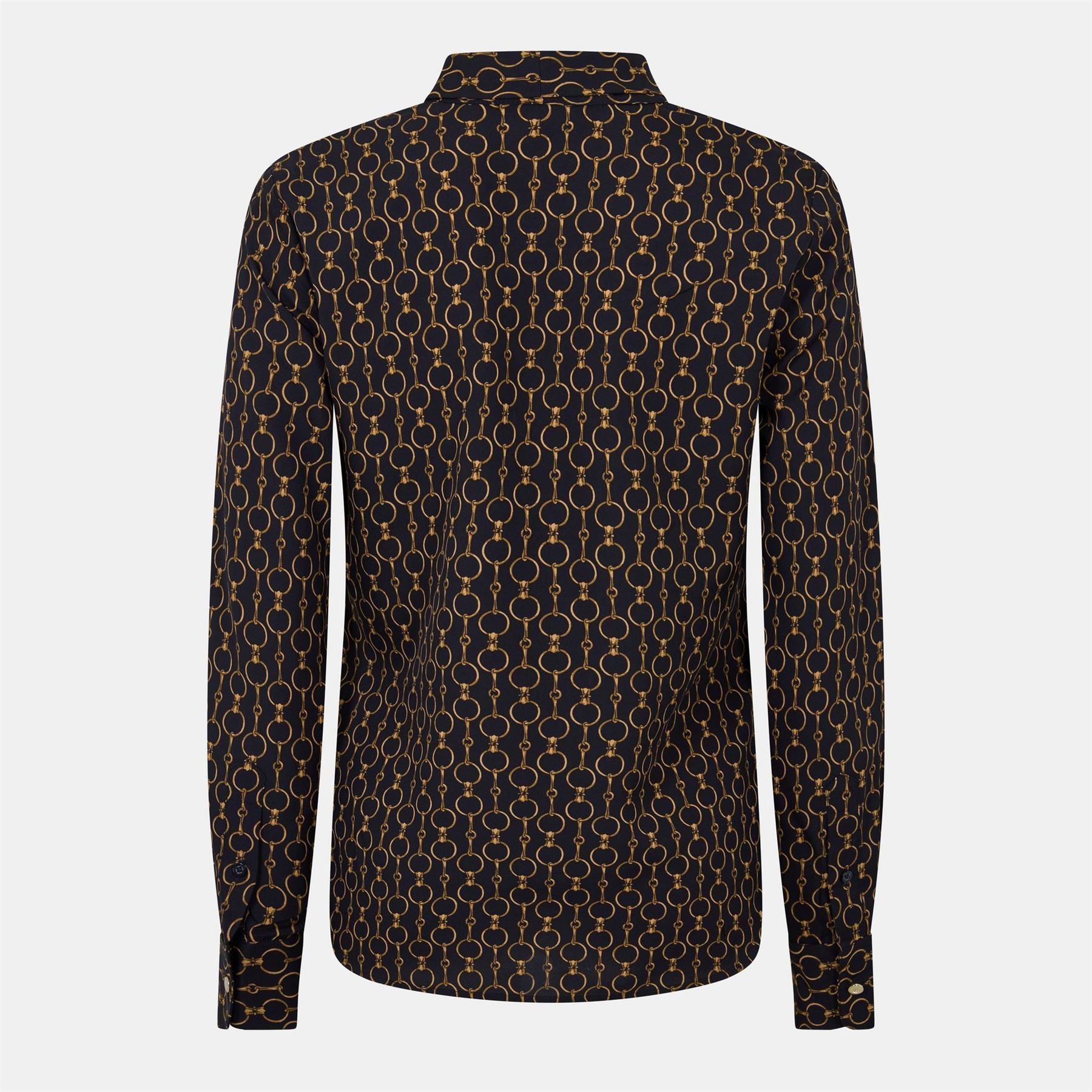 Lauren by Ralph Lauren Tie Neck Band Collar Long Sleeve Blouse