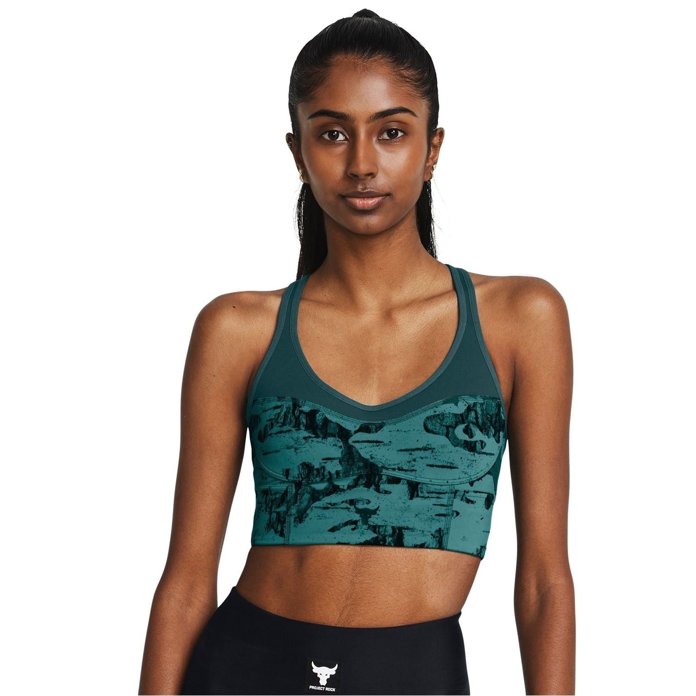 Under Armour Womens Armour Pjt Rck Lg Ll Infty Pt Bra Medium Impact Sports