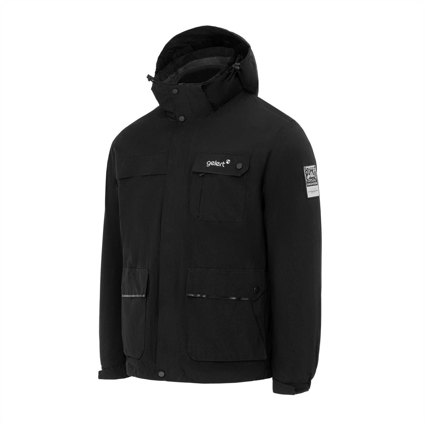 Gelert 3 in 1 Windproof Fleece Lined Detachable Hood Long Sleeve Jacket