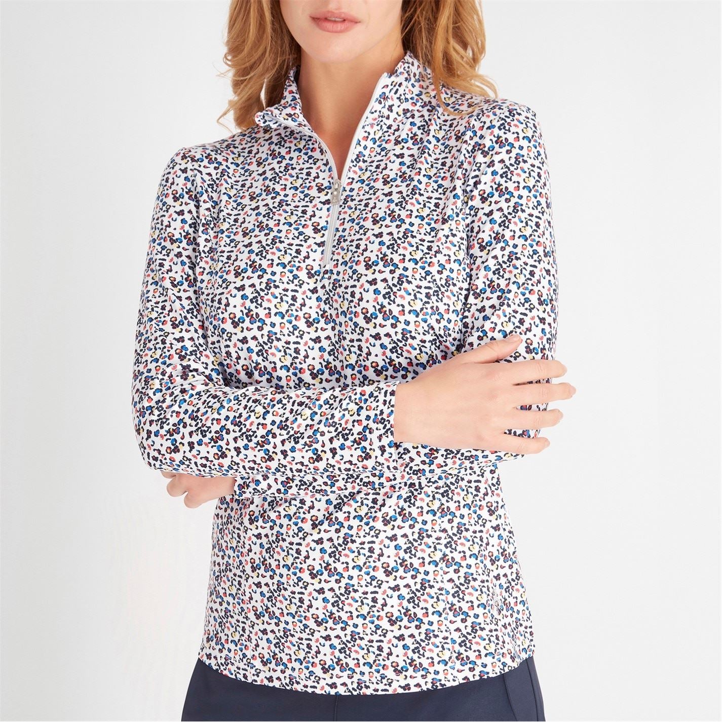 Calvin Klein Golf Regular Fit Mock Neck Long Sleeve Sweater