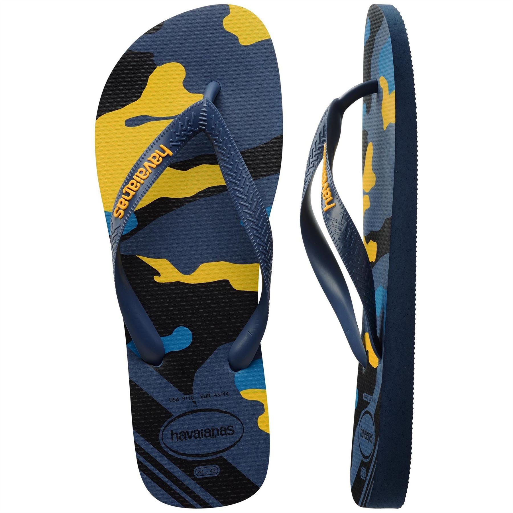Havaianas Mens Hav. Top Camu Black Moss 45 46 Flip Flops