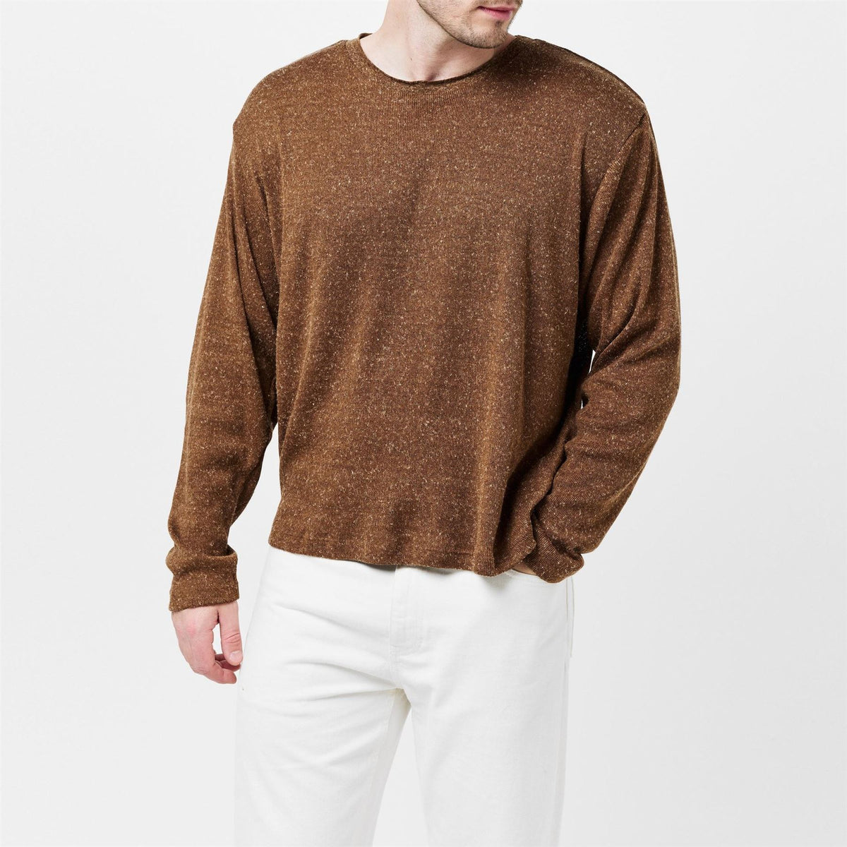 Jack and Jones Melange Crew Neck Regular Fit Sweater